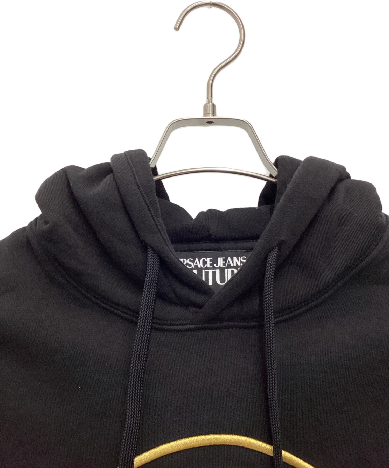 VERSACE VERSACE JEANS COUTURE パーカー ブラック XLサイズ 