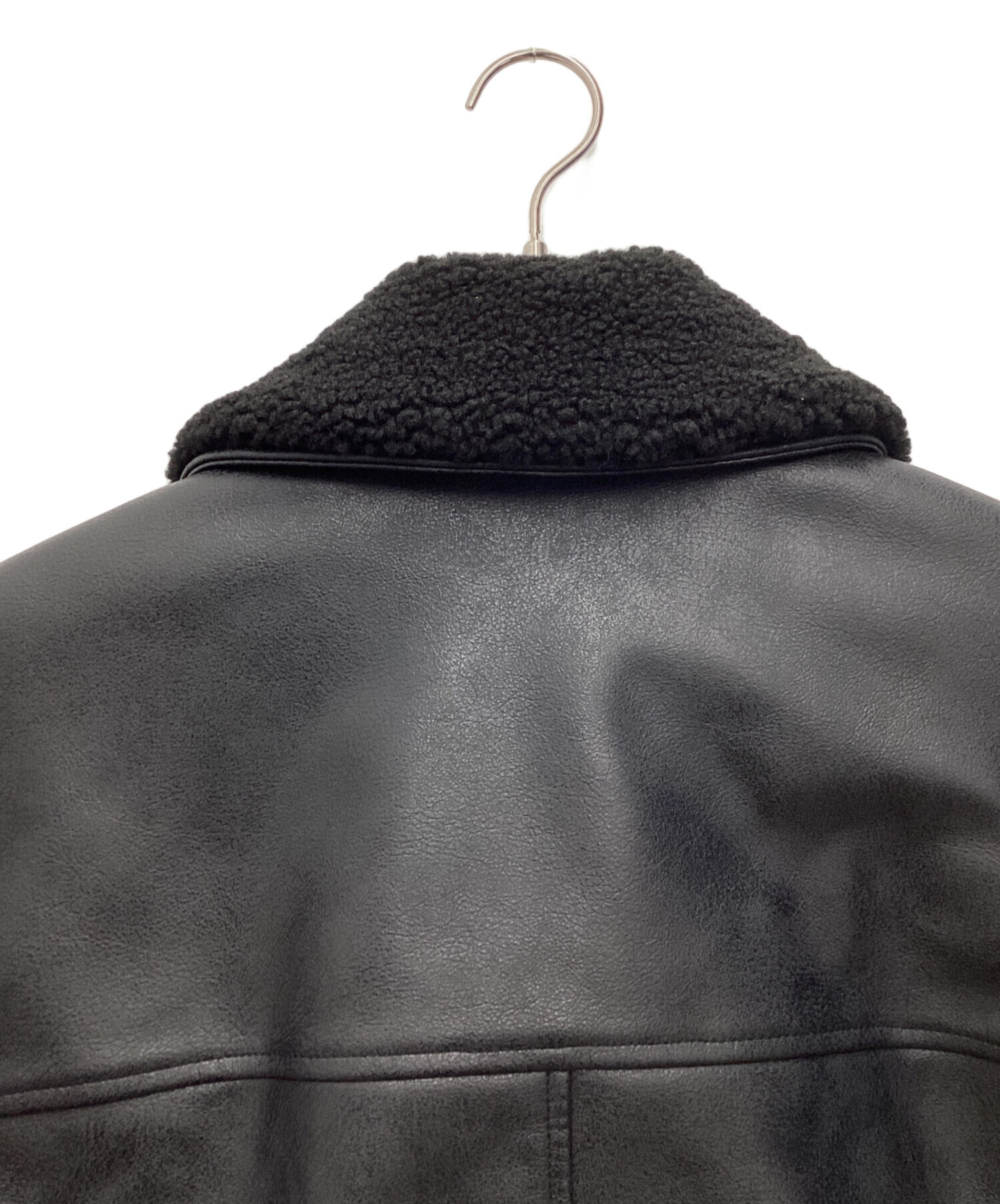 中古・古着通販】ZARA (ザラ) フェイクレザーブルゾン ブラック サイズ
