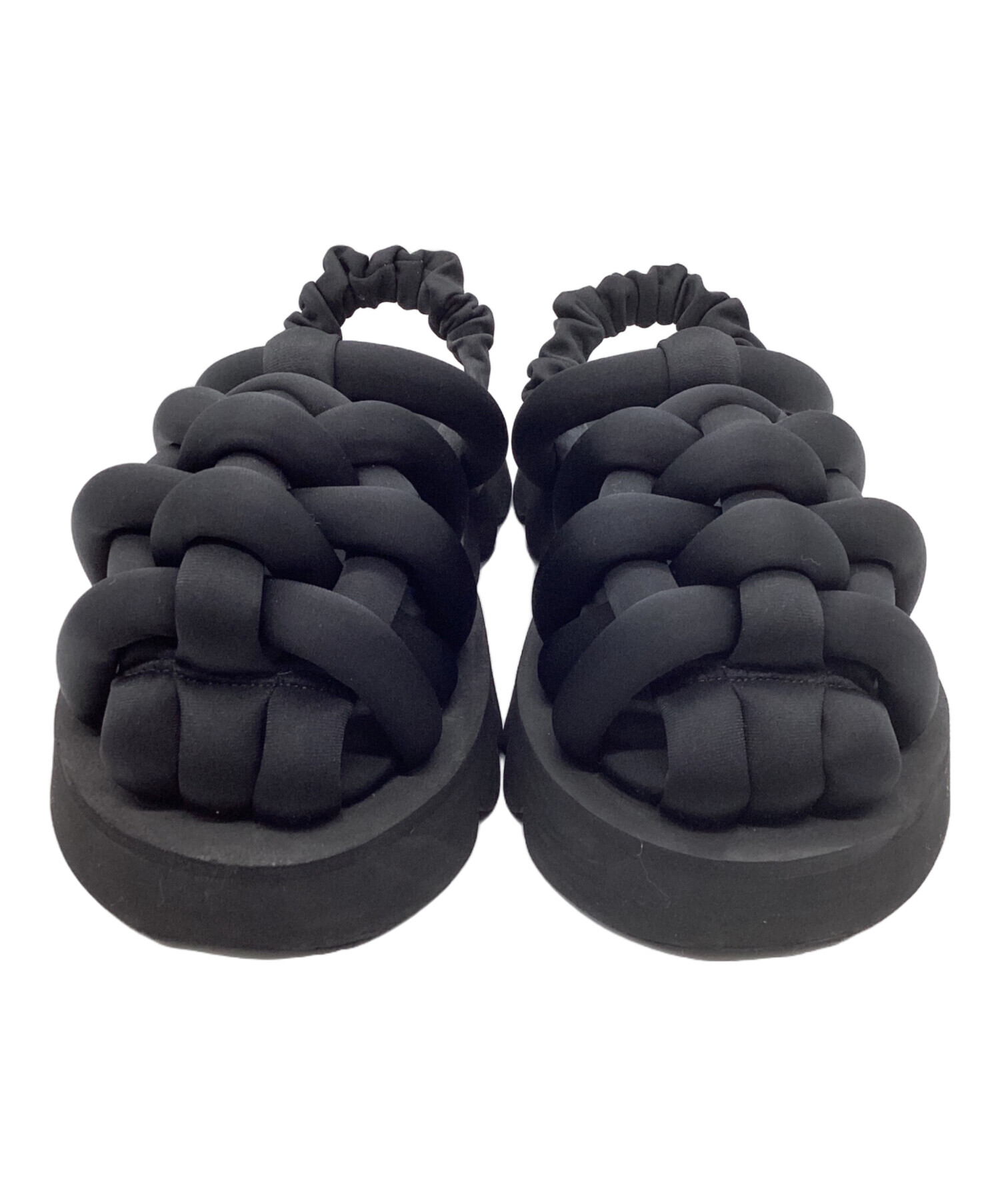 エンフォルド　サンダル 黒　未使用品 中古・古着通販】ENFOLD (エンフォルド) パテッドサンダル ブラック