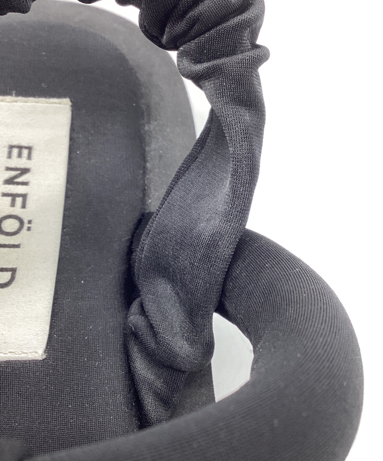 中古・古着通販】ENFOLD (エンフォルド) パテッドサンダル ブラック