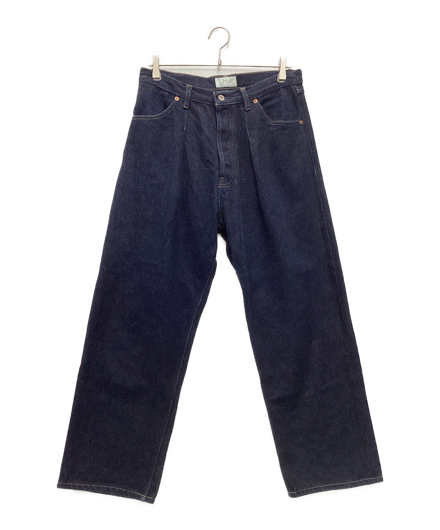HERILL（ヘリル）HL デニム タックパンツ ジーンズ 中古・古着通販】HERILL (ヘリル) 4PK デニムタックパンツ ネイビー