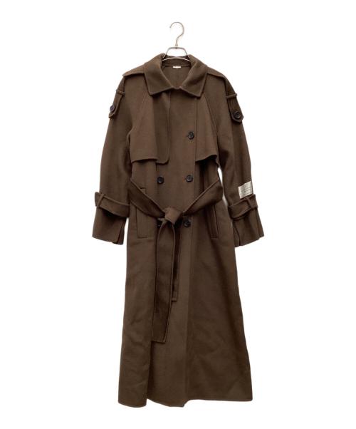 SNIDEL ウロコカシミア コート ブラウン 中古・古着通販】Snidel (スナイデル) ウロコカシミヤスタンドカラー