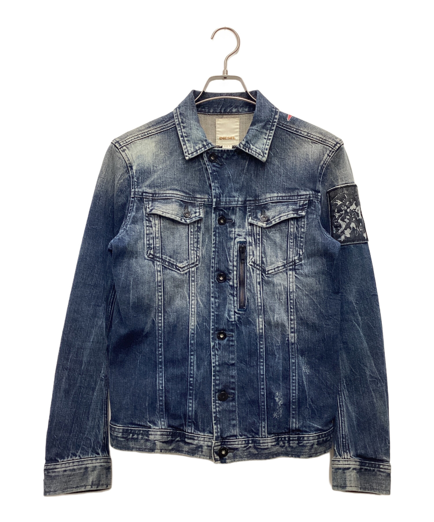 DIESEL ディーゼル　デニムジャケット　ペイント　ダメージ加工 中古・古着通販】DIESEL (ディーゼル) ペイントデニムジャケット