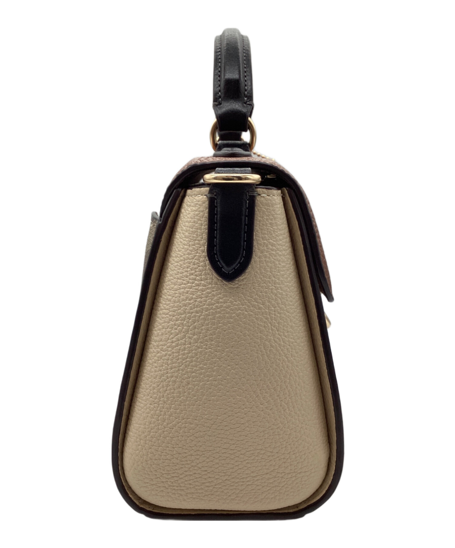 COACH コーチ ショルダーバッグ - 茶x黒(総柄) 【古着】【中古】 中古・古着通販】COACH (コーチ) ショルダーバッグ モーガン トップ