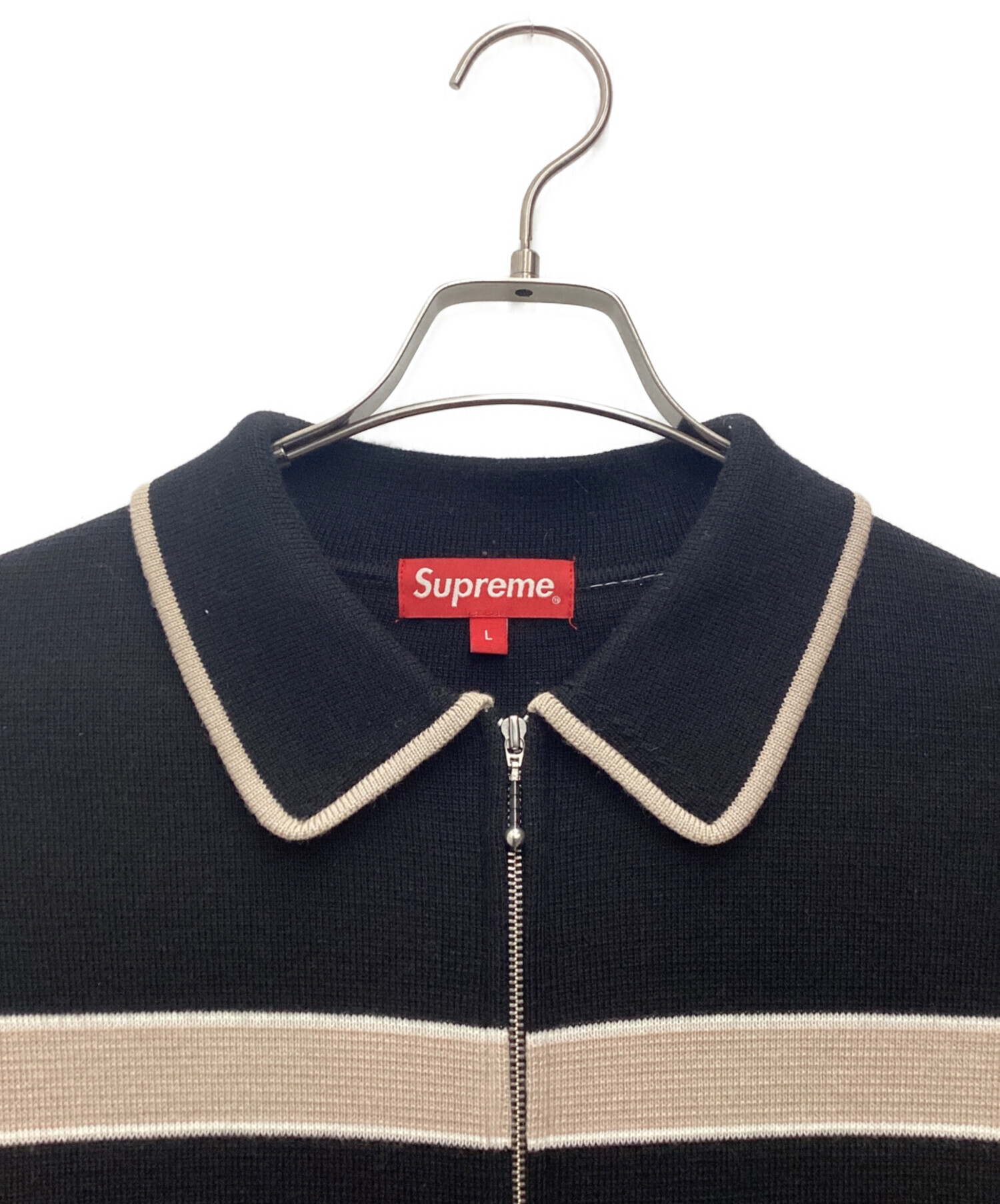 美品　supreme シュプリーム　ライン入りカーディガン　М 中古・古着通販】Supreme (シュプリーム) Chest Stripe Zip Up Cardiga