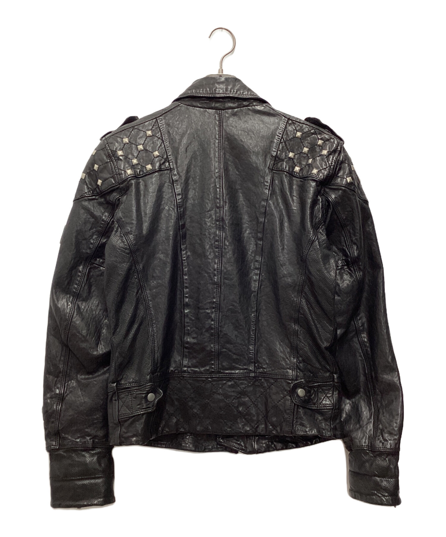 中古・古着通販】DIESEL (ディーゼル) スタッズライダースジャケット