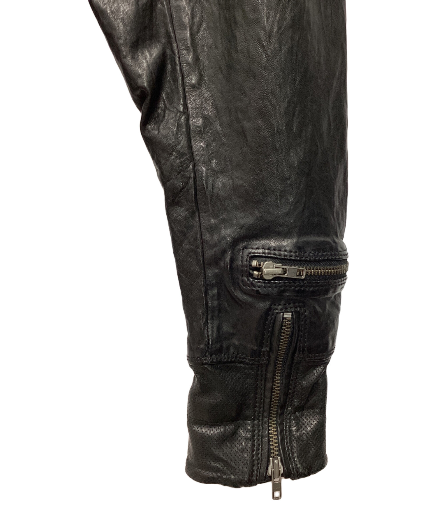 中古・古着通販】DIESEL (ディーゼル) スタッズライダースジャケット
