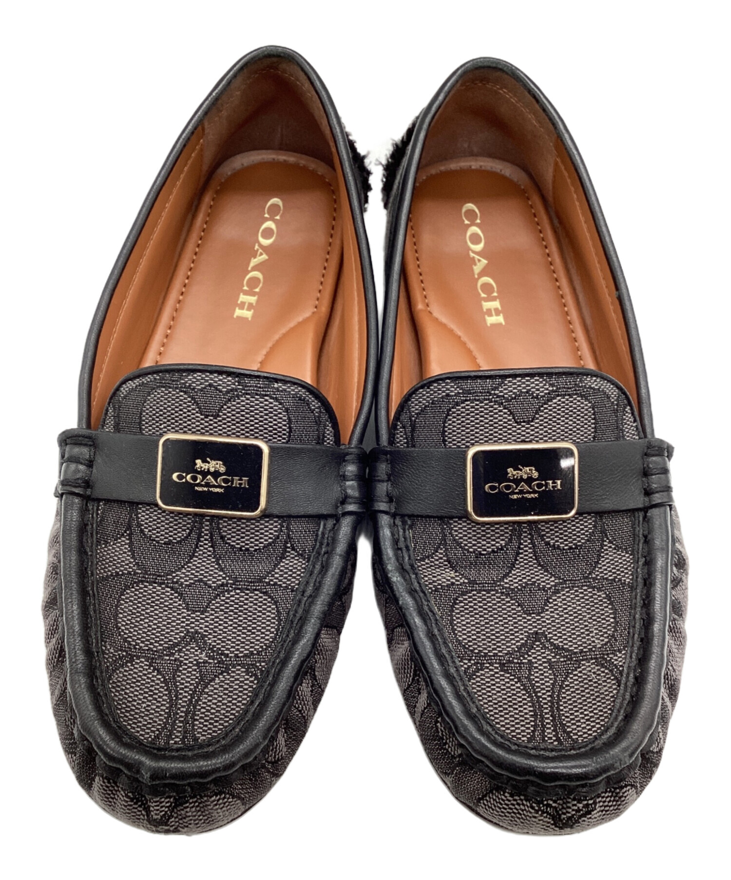 中古・古着通販】COACH (コーチ) ローファー ブラック サイズ:SIZE 