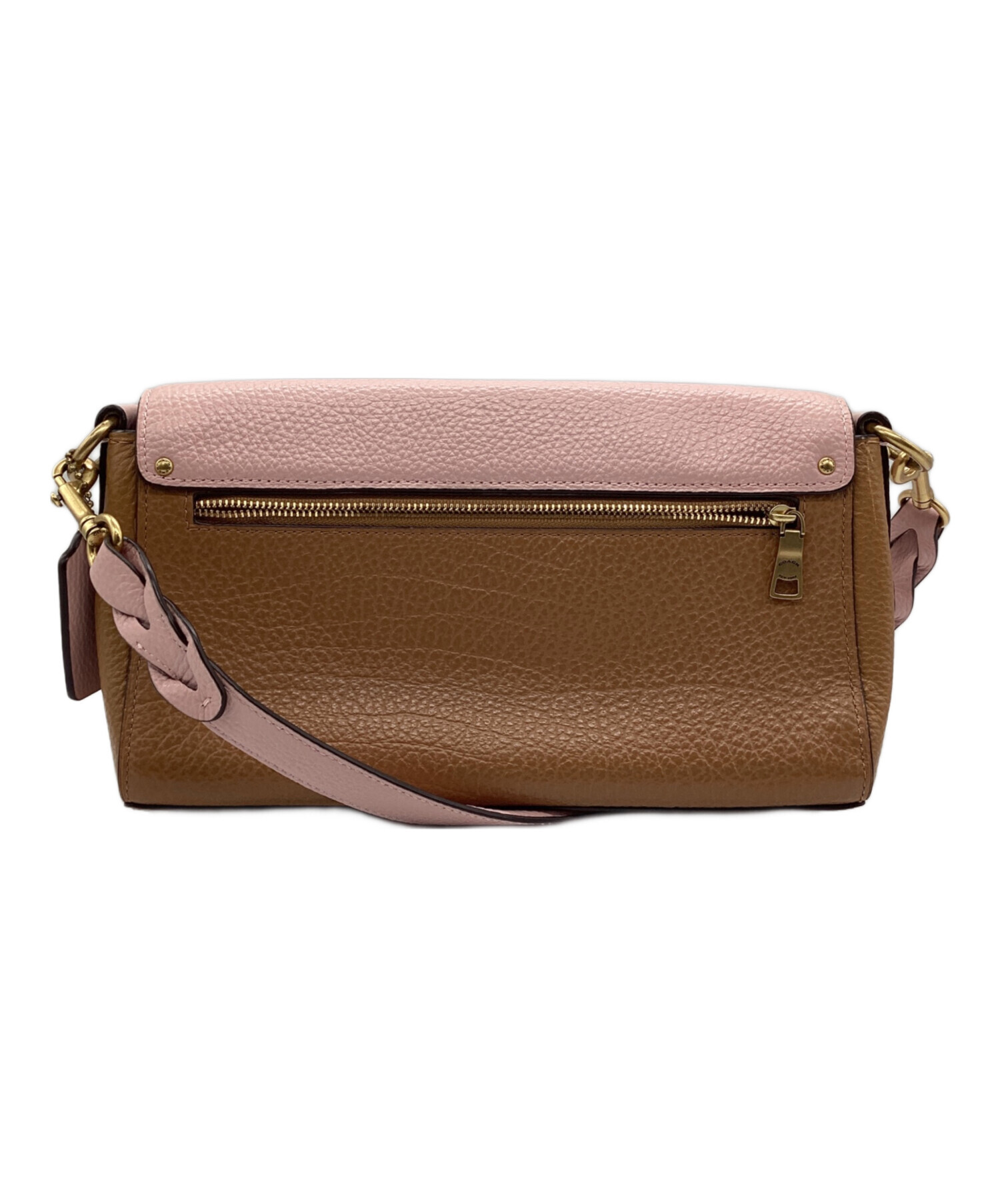 中古・古着通販】COACH (コーチ) 2WAYバッグ ブラウン×ピンク