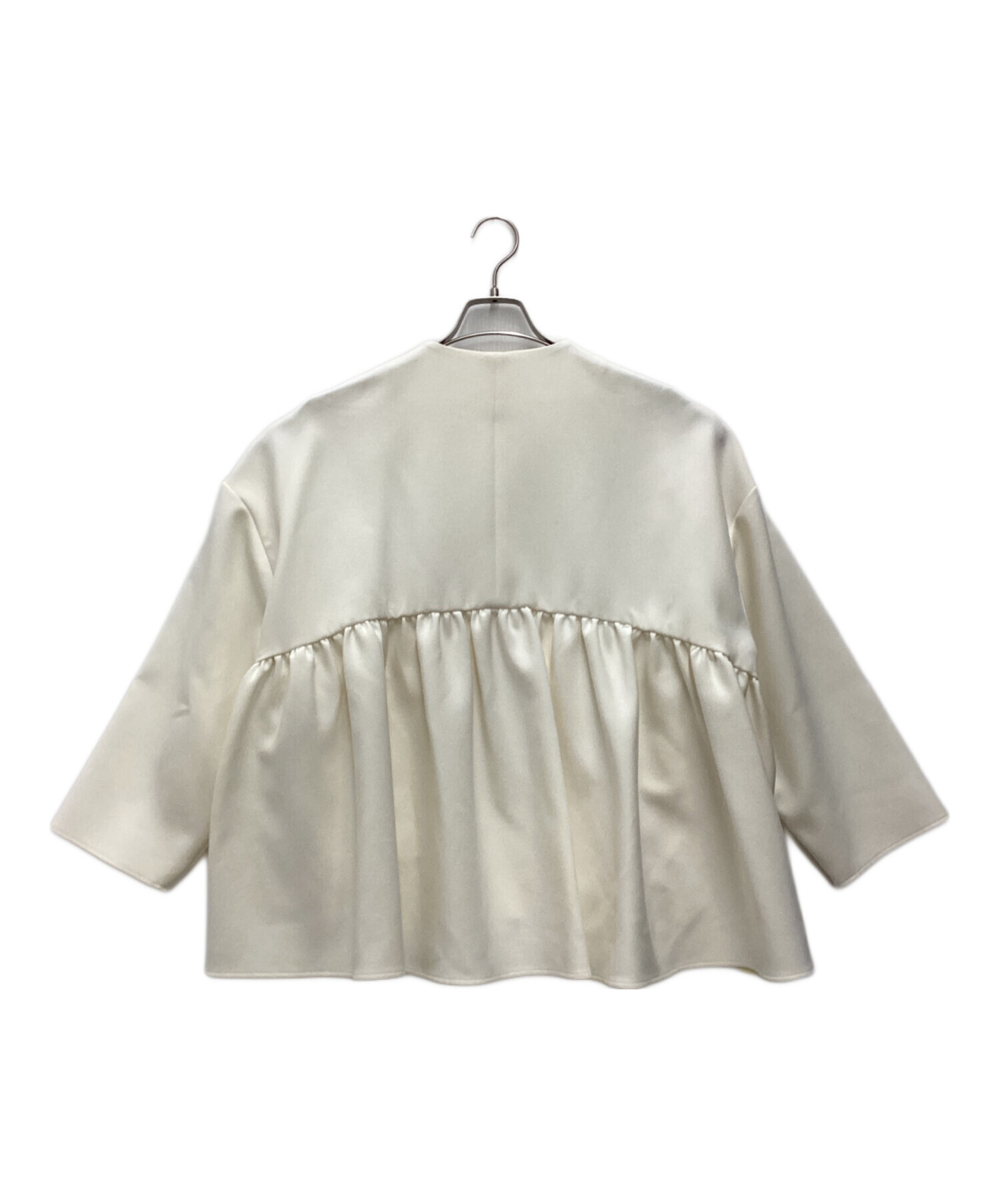 中古・古着通販】yori (ヨリ) ダブルクロスワイドジャケット ホワイト