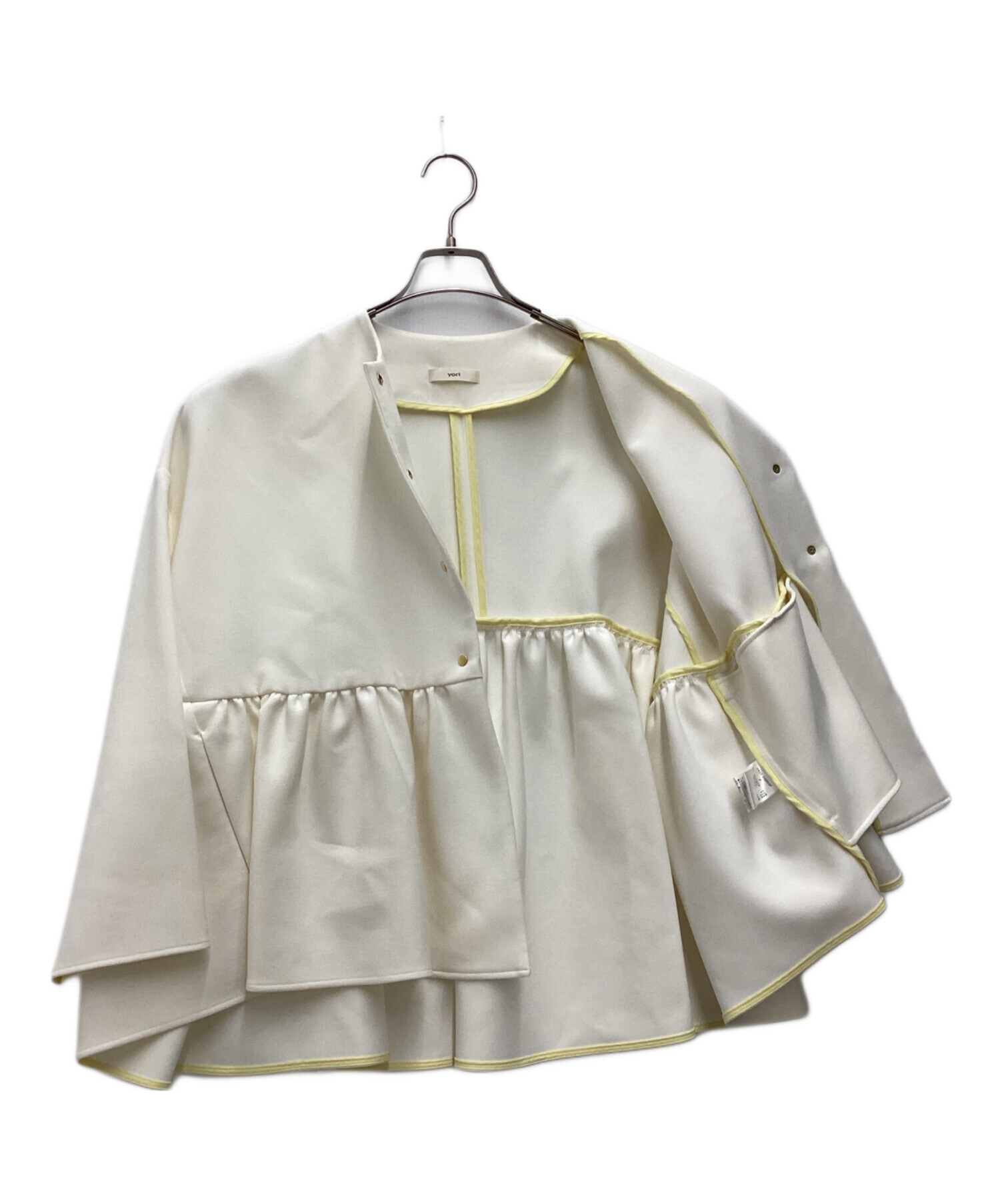 yoriフリルジャケット 美品】yori 2022SS ポケットフリルジャケット - メルカリ