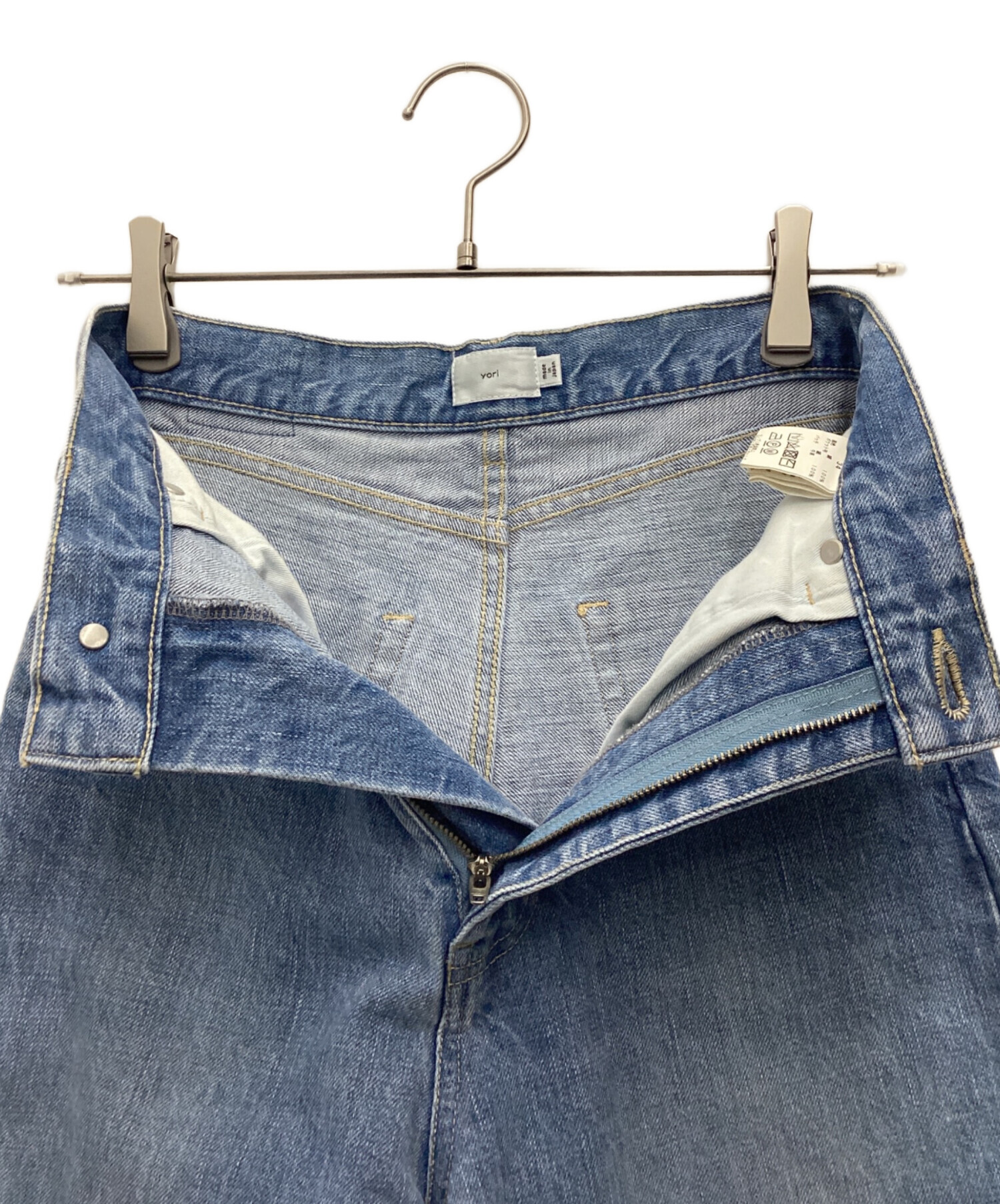 中古・古着通販】yori (ヨリ) デニムパンツ ブルー サイズ:SIZE 34