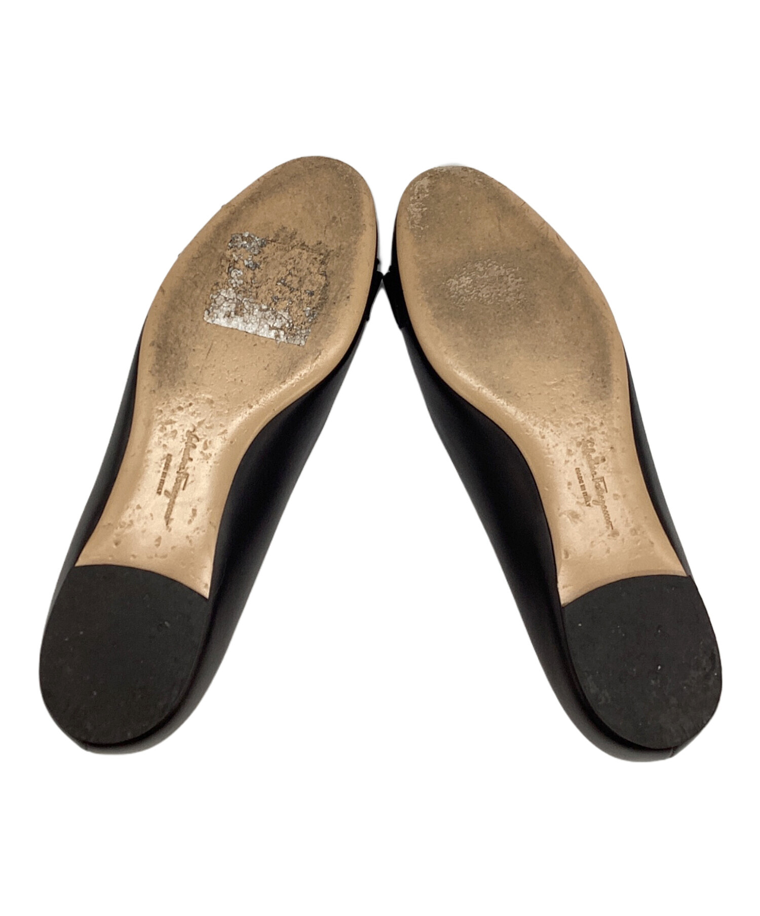 サルヴァトーレフェラガモ 51768 パンプス ブラック  Salvatore Ferragamo  型押し Salvatore Ferragamo - サルヴァトーレフェラガモ 51768 パンプス