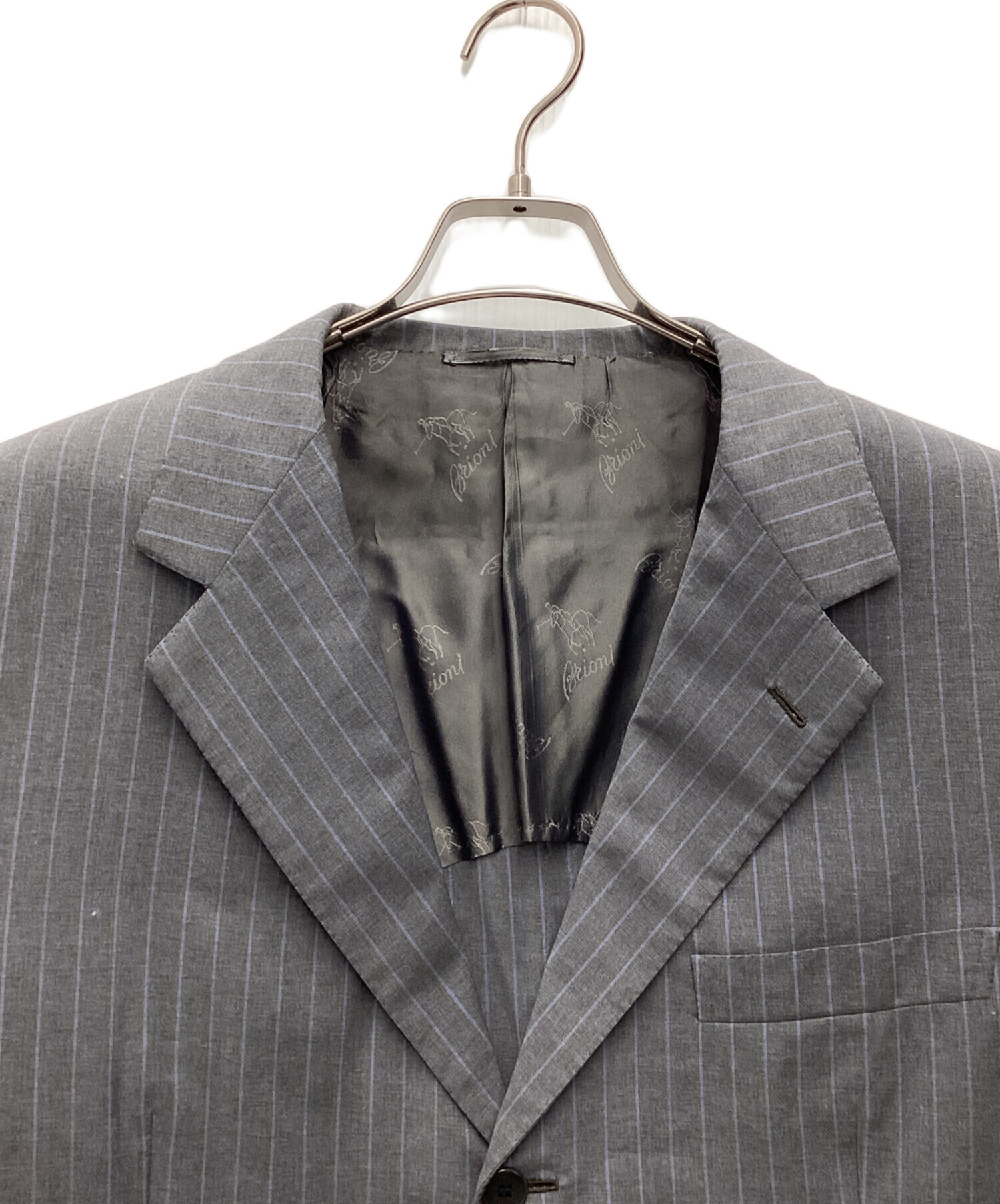 中古・古着通販】BRIONI (ブリオーニ) スーツ グレー×ブルー サイズ