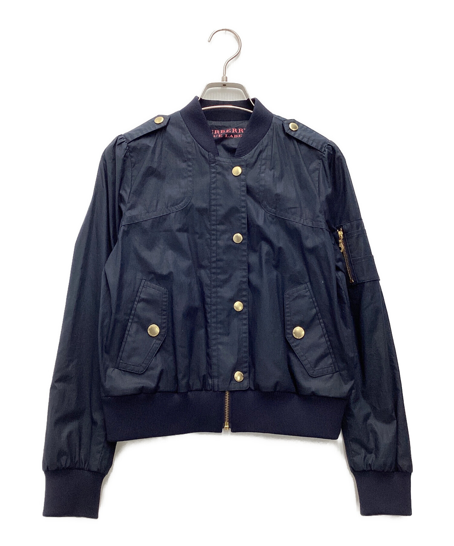 BURBERRY ネイビー ミリタリースタイル ジャケット 中古・古着通販】BURBERRY BLUE LABEL (バーバリー ブルー レーベル