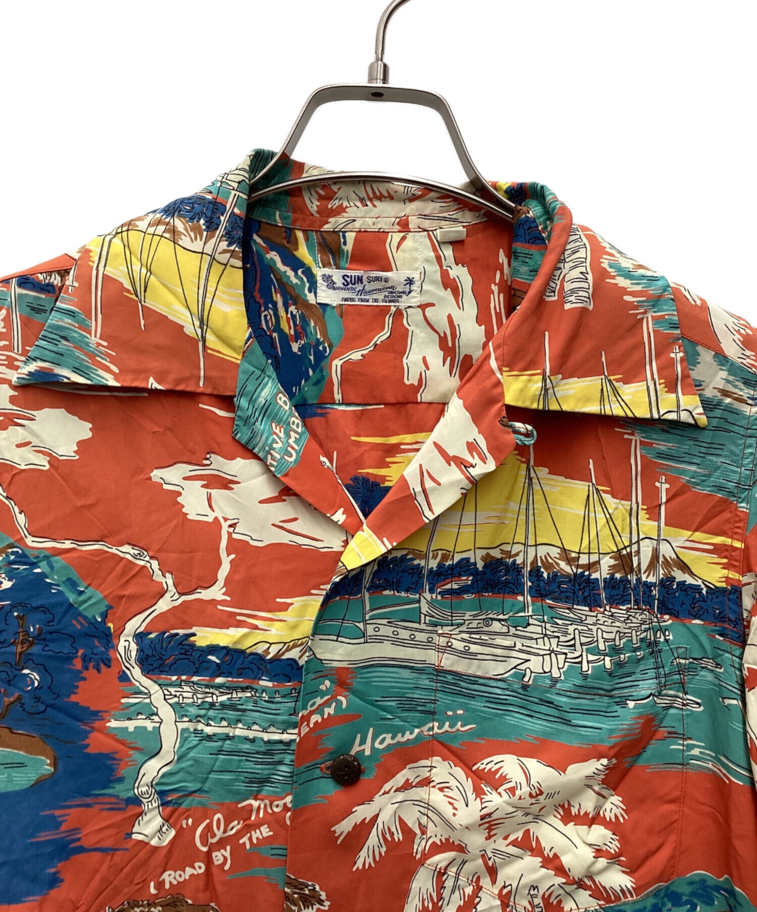 中古・古着通販】Sun Surf (サンサーフ) アロハシャツ オレンジ サイズ