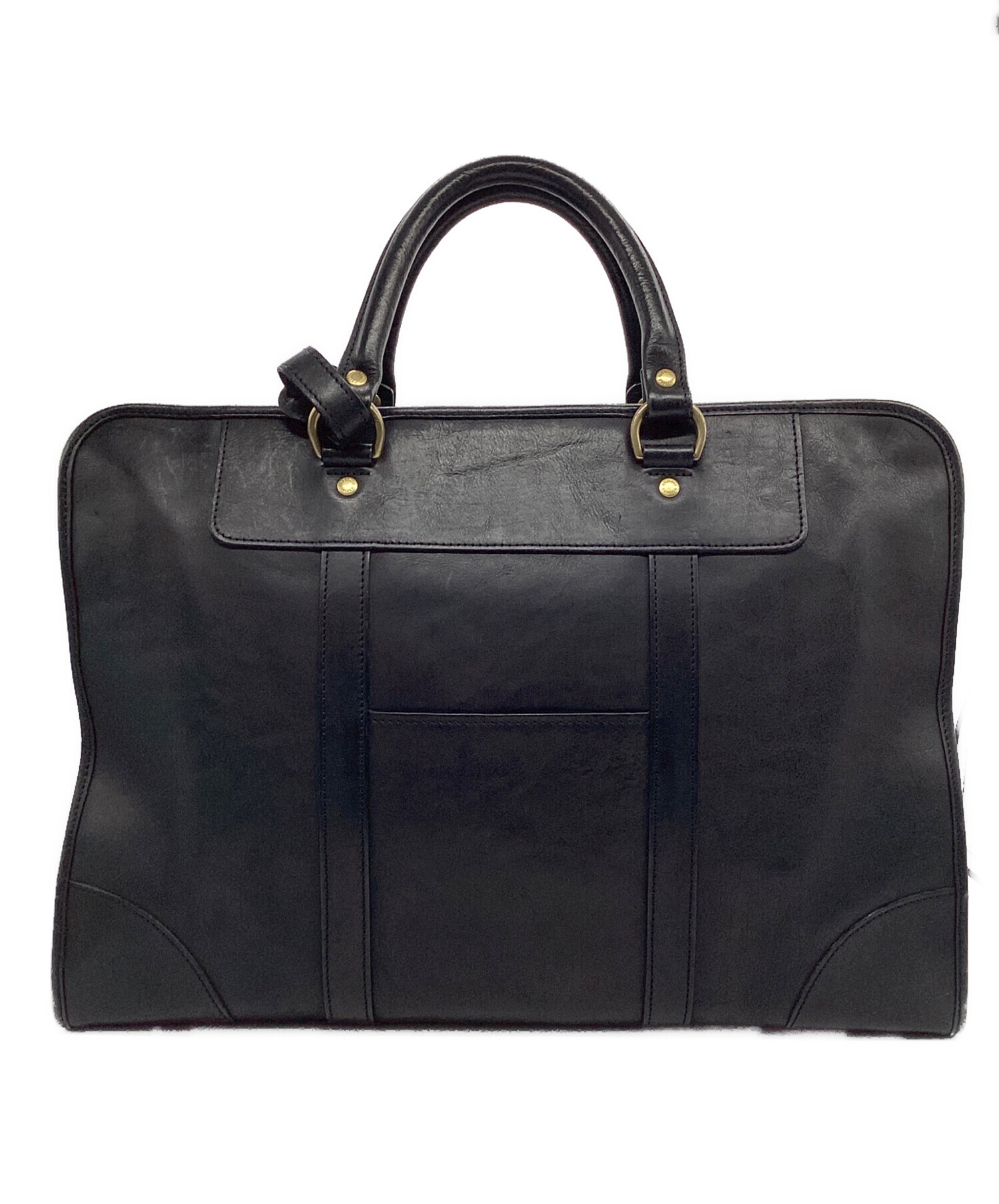 【美品】ポーター　ビジネスバッグ ブリーフケース ヘリテージ オールレザー　黒 中古・古着通販】PORTER (ポーター) ビジネスバッグ ヘリテージ