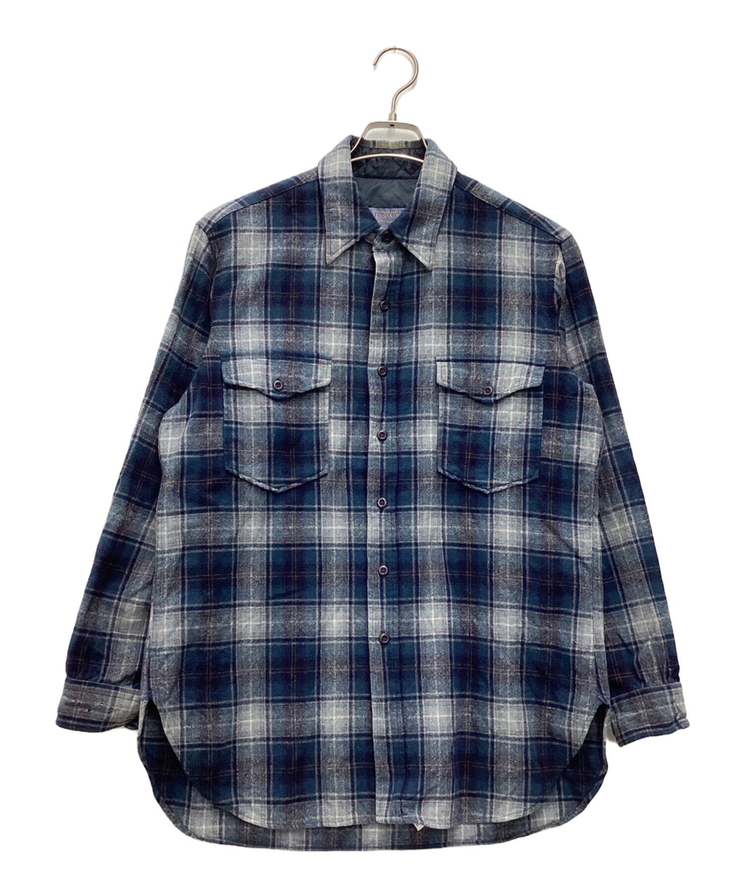 中古・古着通販】PENDLETON (ペンドルトン) ウールシャツ 70s ブルー