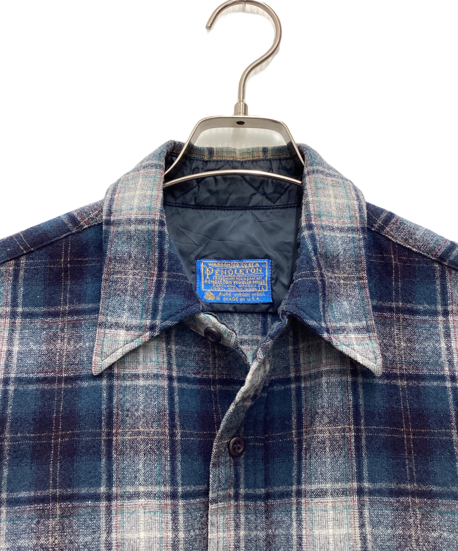 中古・古着通販】PENDLETON (ペンドルトン) ウールシャツ 70s ブルー