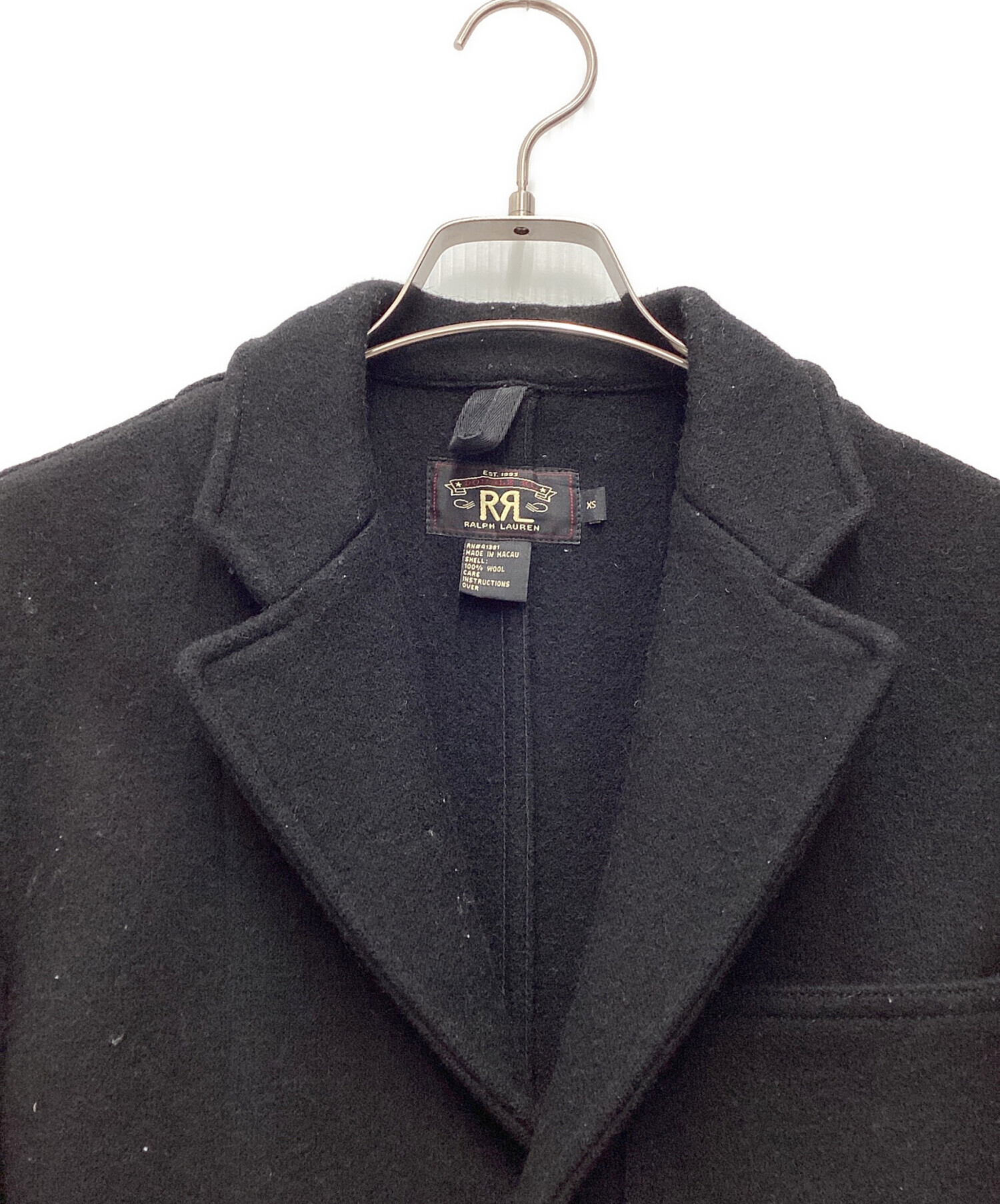 中古・古着通販】RRL (ダブルアールエル) ウールジャケット ブラック 