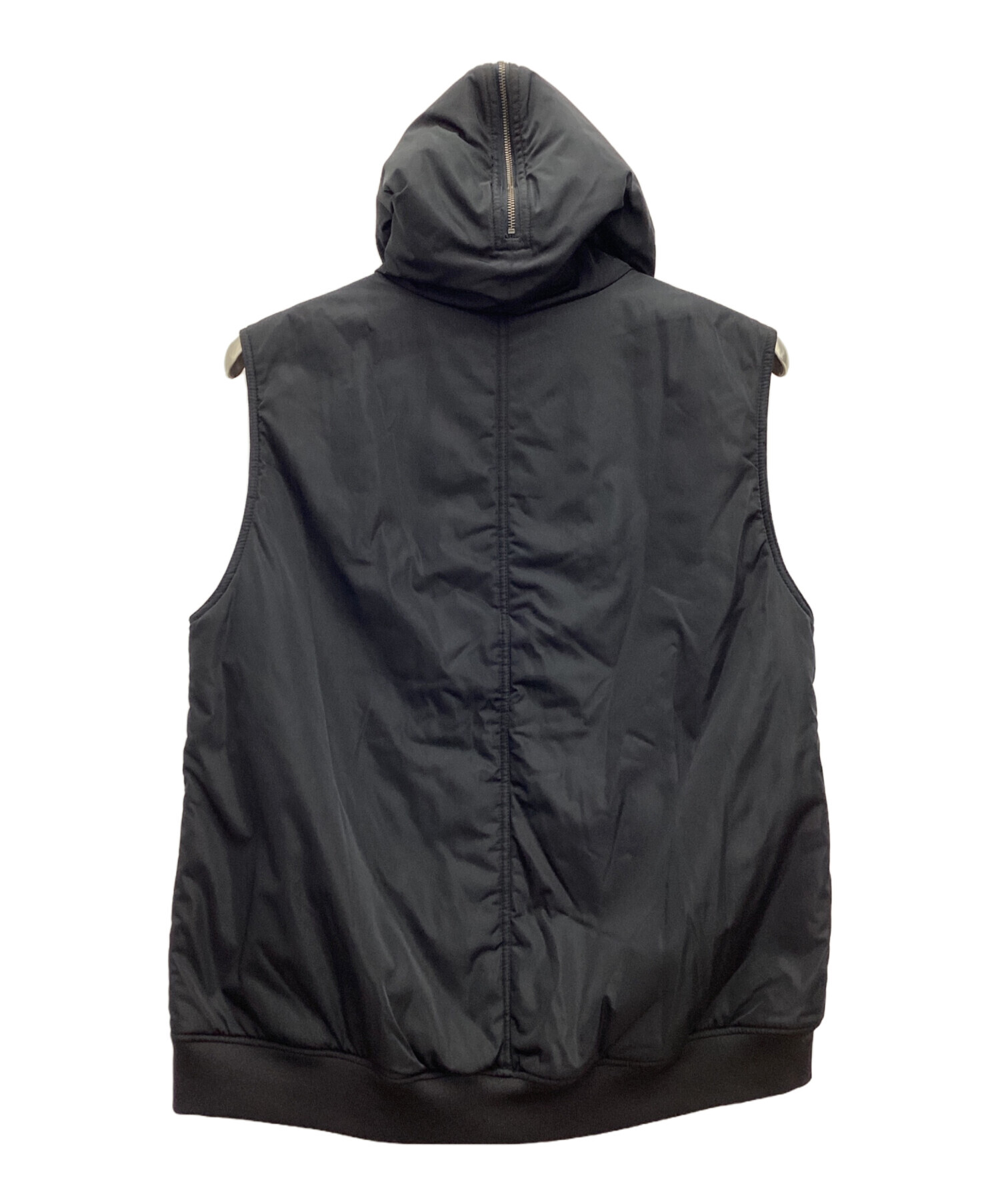 中古・古着通販】chignon (シニヨン) フードZIPモッズベスト ブラック