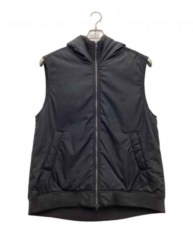 中古・古着通販】chignon (シニヨン) フードZIPモッズベスト ブラック