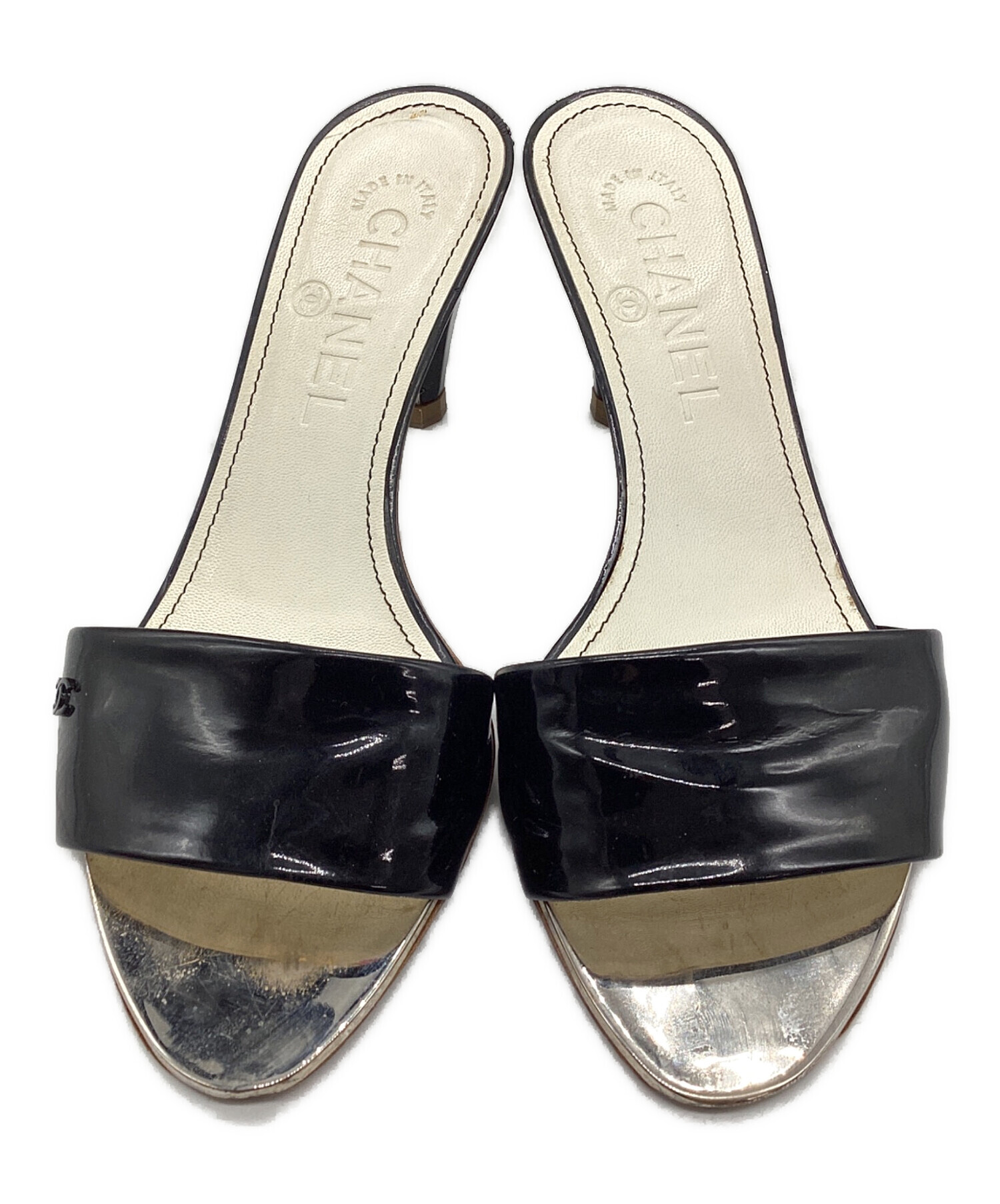 中古・古着通販】CHANEL (シャネル) サンダル ブラック サイズ:SIZE 35