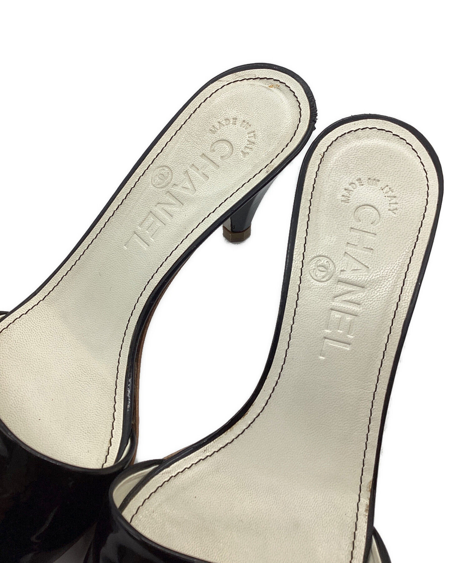 中古・古着通販】CHANEL (シャネル) サンダル ブラック サイズ:SIZE 35