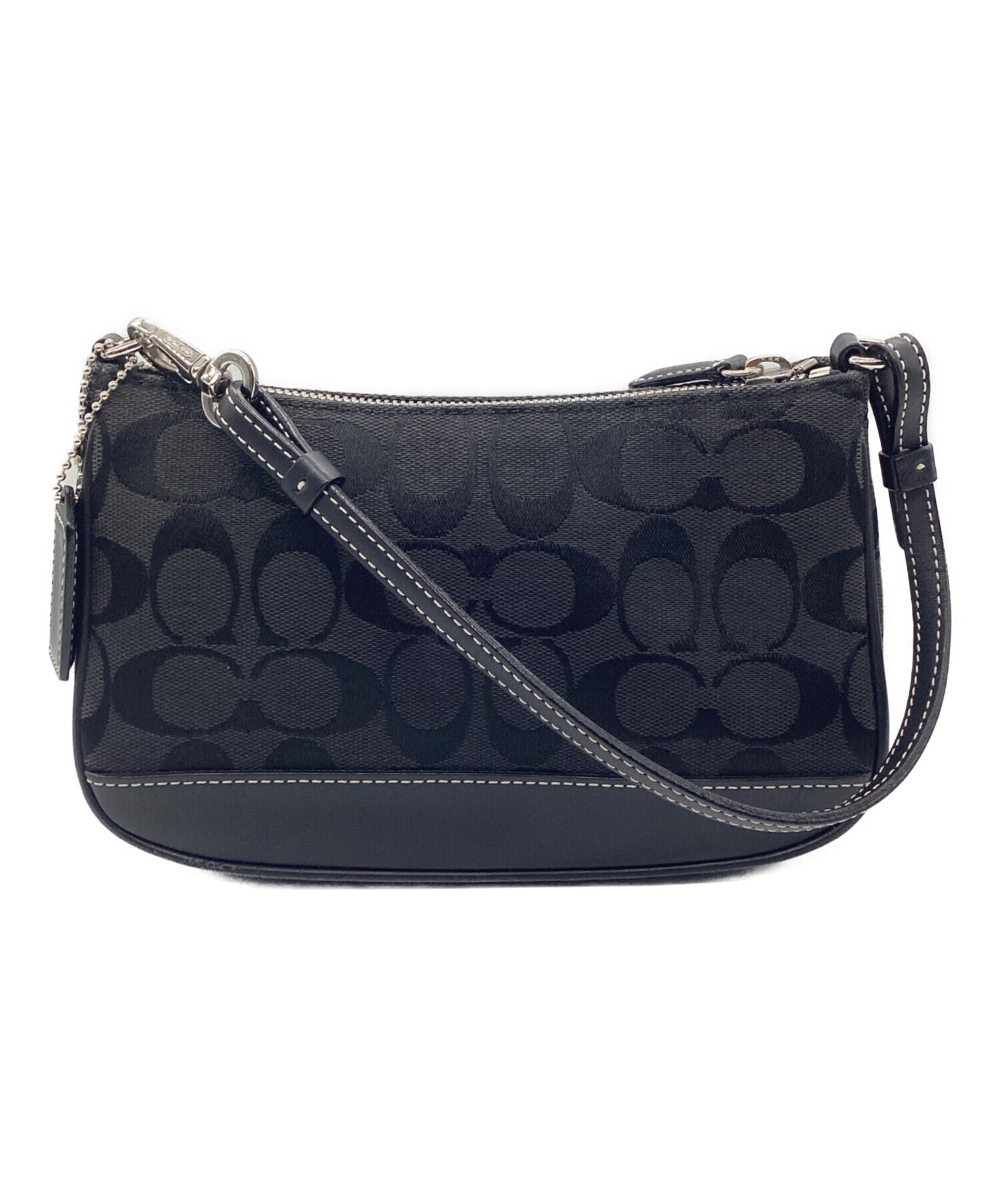 中古・古着通販】COACH (コーチ) アクセサリーポーチ ブラック 