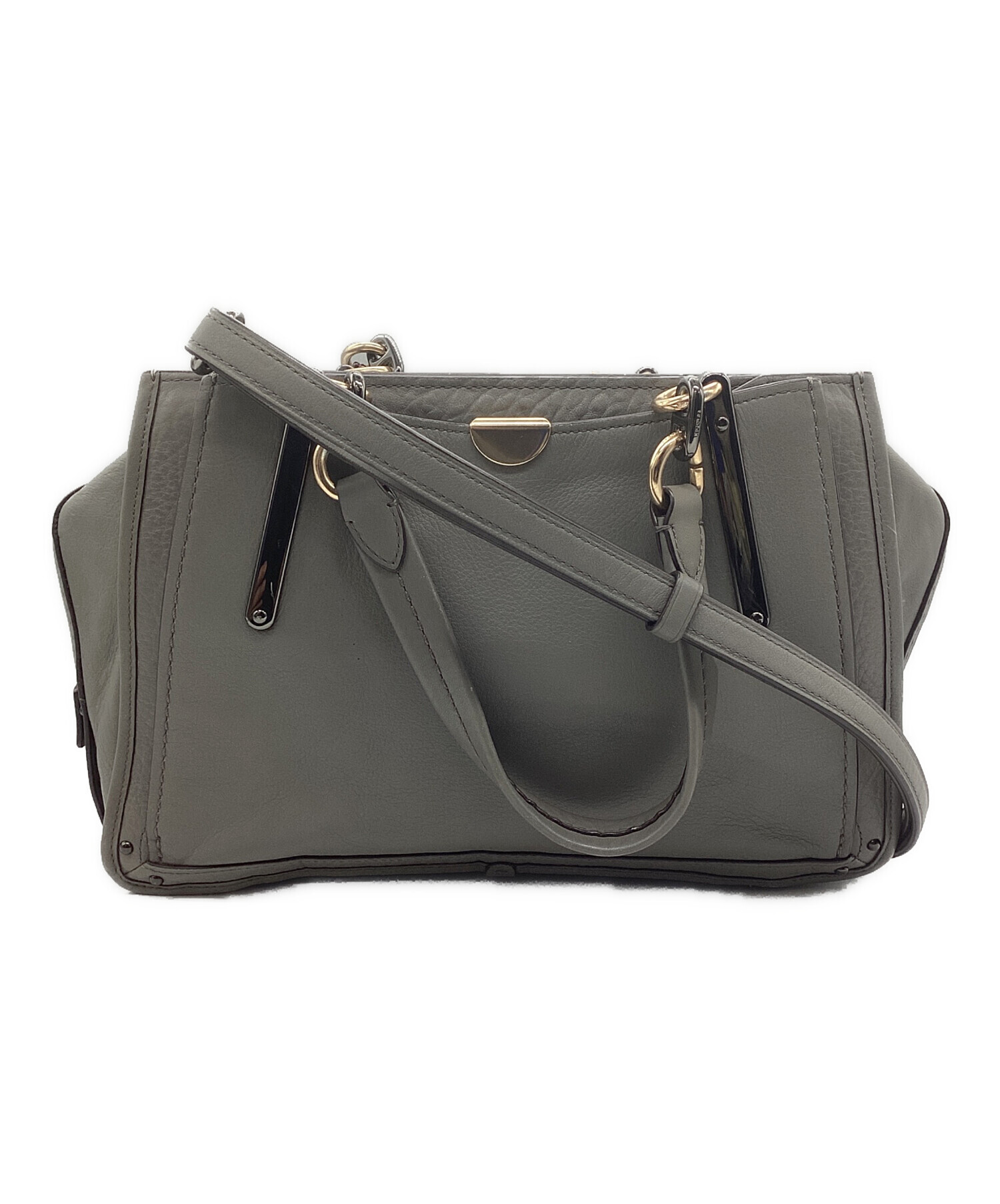 コーチ　グレー レザー ハンドバッグ 保存袋付き 中古・古着通販】COACH (コーチ) ハンドバッグ ドリーマー グレー