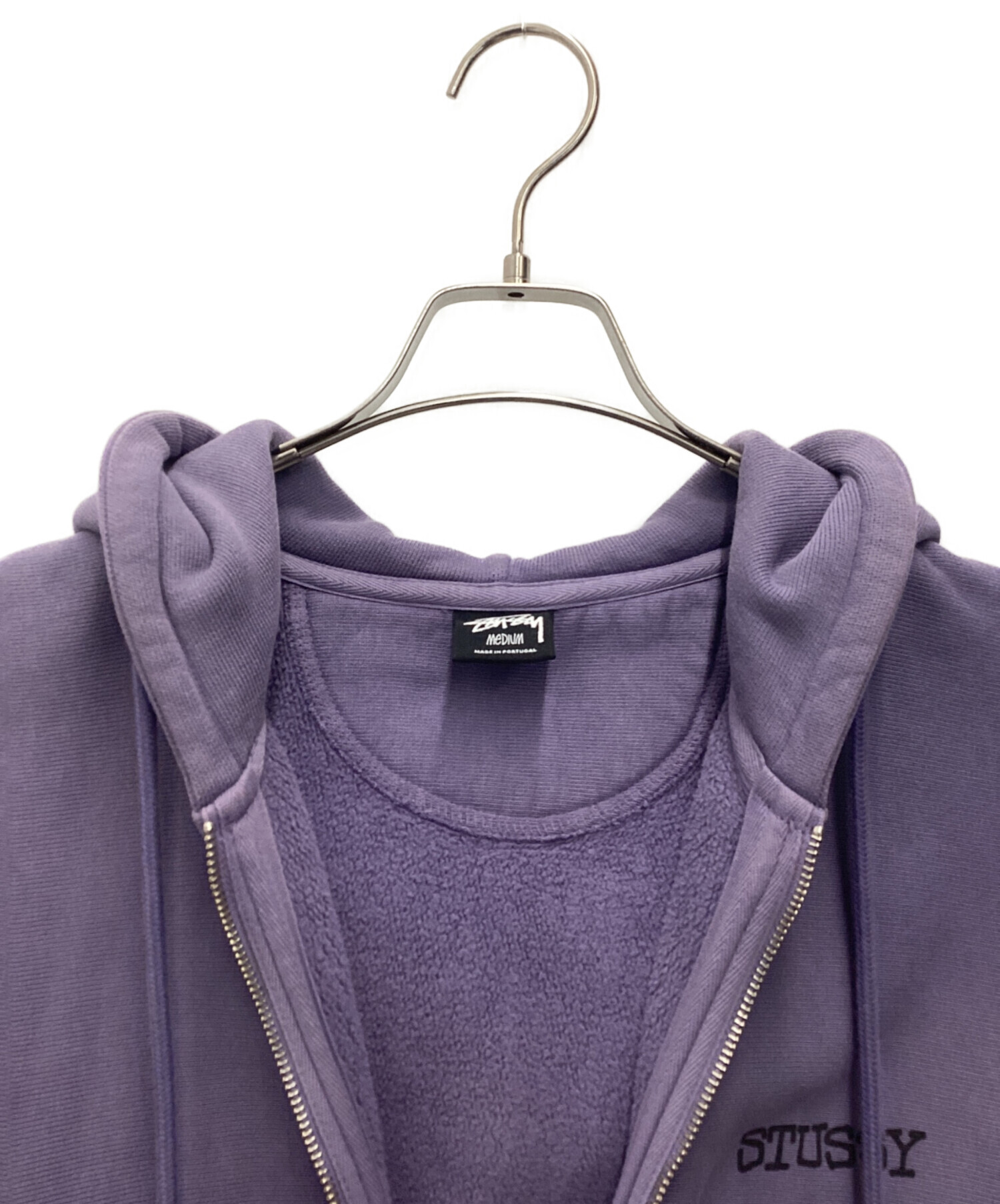 Mページ　STUSSY紫ジップパーカー 中古・古着通販】stussy (ステューシー) Jumbo Pigment Dyed ジップ