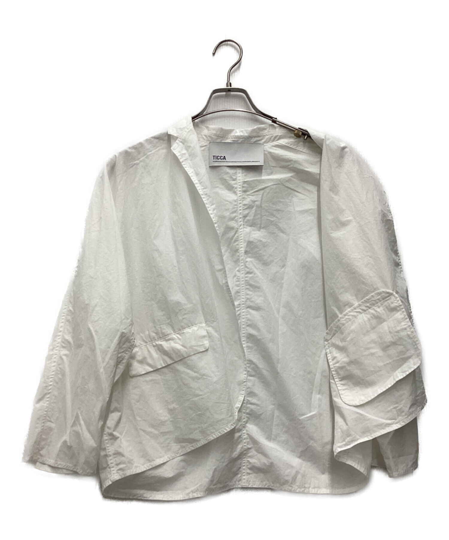 TICCA ホワイト 春用　ジャケット 中古・古着通販】ticca (ティッカ) ハーフシャツジャケット ホワイト