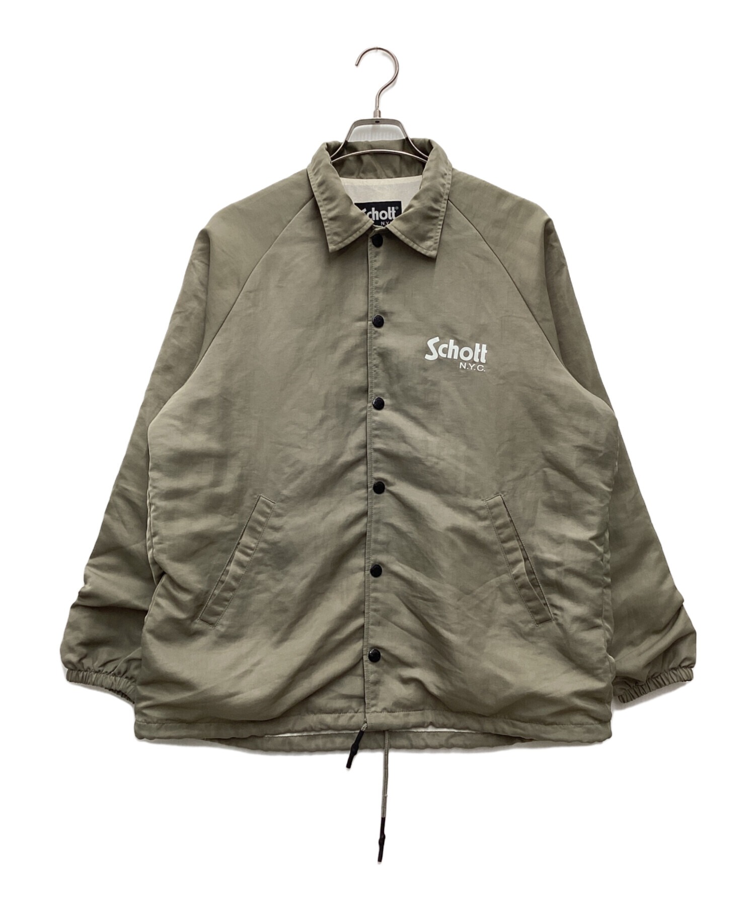 チ*ズ様 Schott ウールジャケット サイズ38 カーキ 中古・古着通販】Schott (ショット) コーチジャケット カーキ サイズ