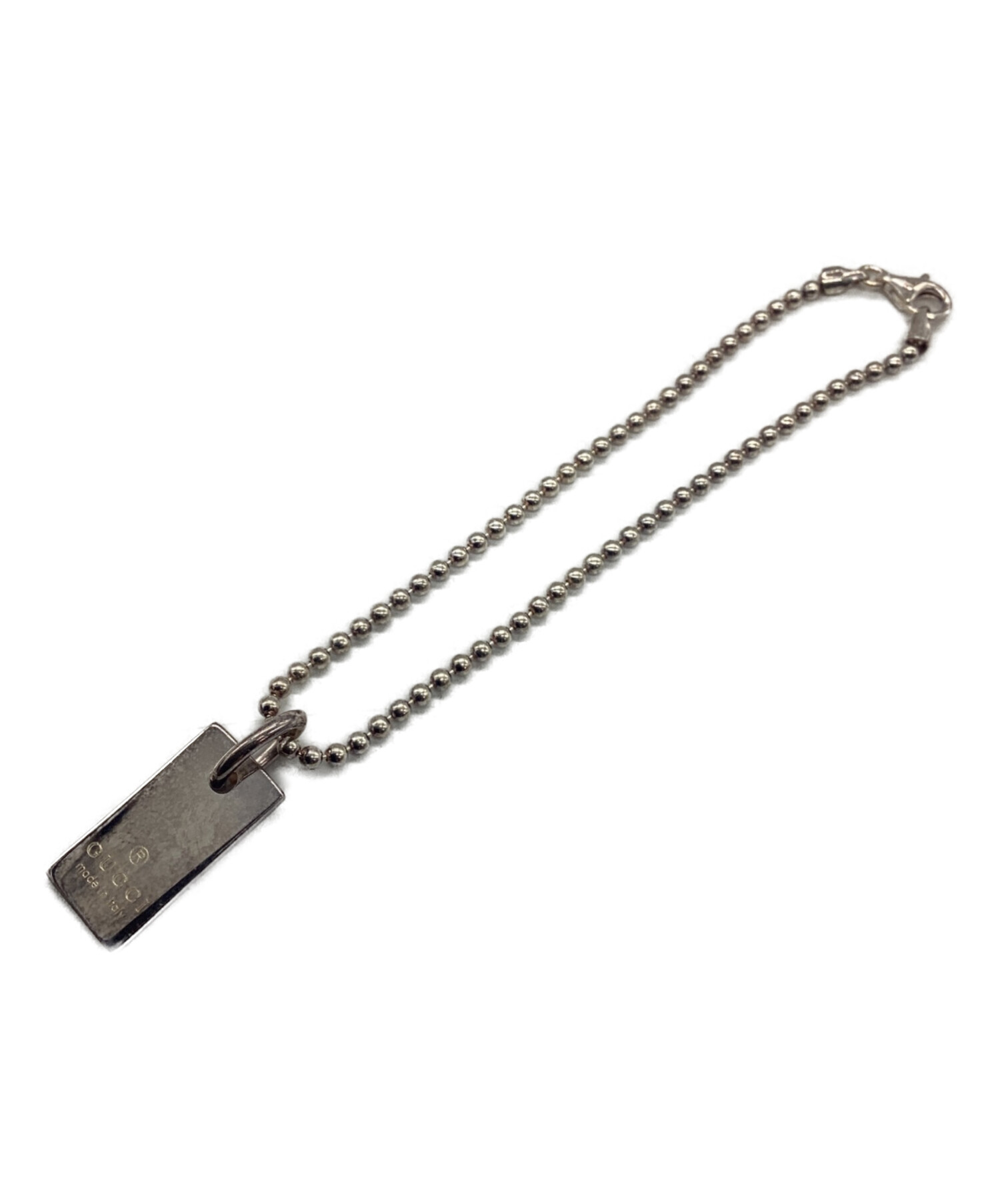 中古・古着通販】GUCCI (グッチ) ボールチェーンブレスレット シルバー