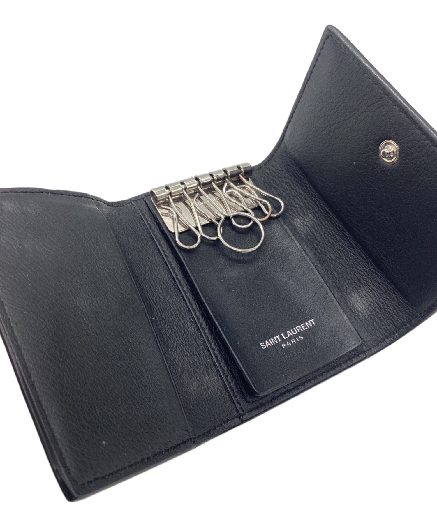 SAINT LAURENT Paris ブラックキーケース 中古・古着通販】Saint Laurent Paris (サンローランパリ) 6連キー