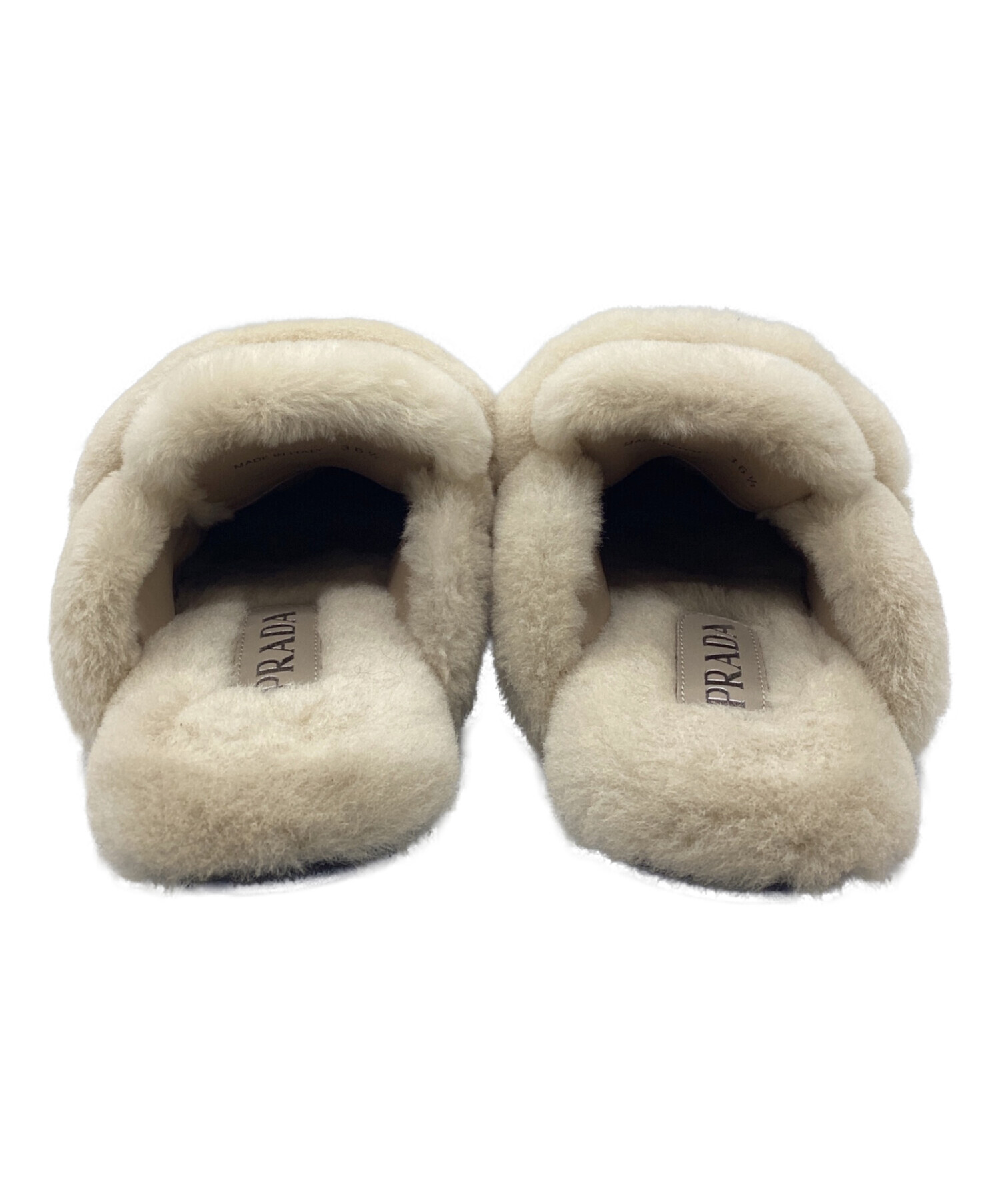 中古・古着通販】PRADA (プラダ) ミュール ベージュ サイズ:SIZE 23.5