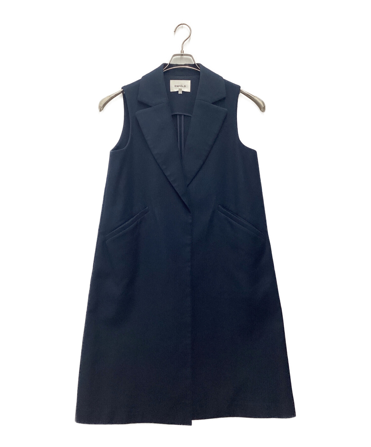 中古・古着通販】ENFOLD (エンフォルド) ロングジレベスト ネイビー