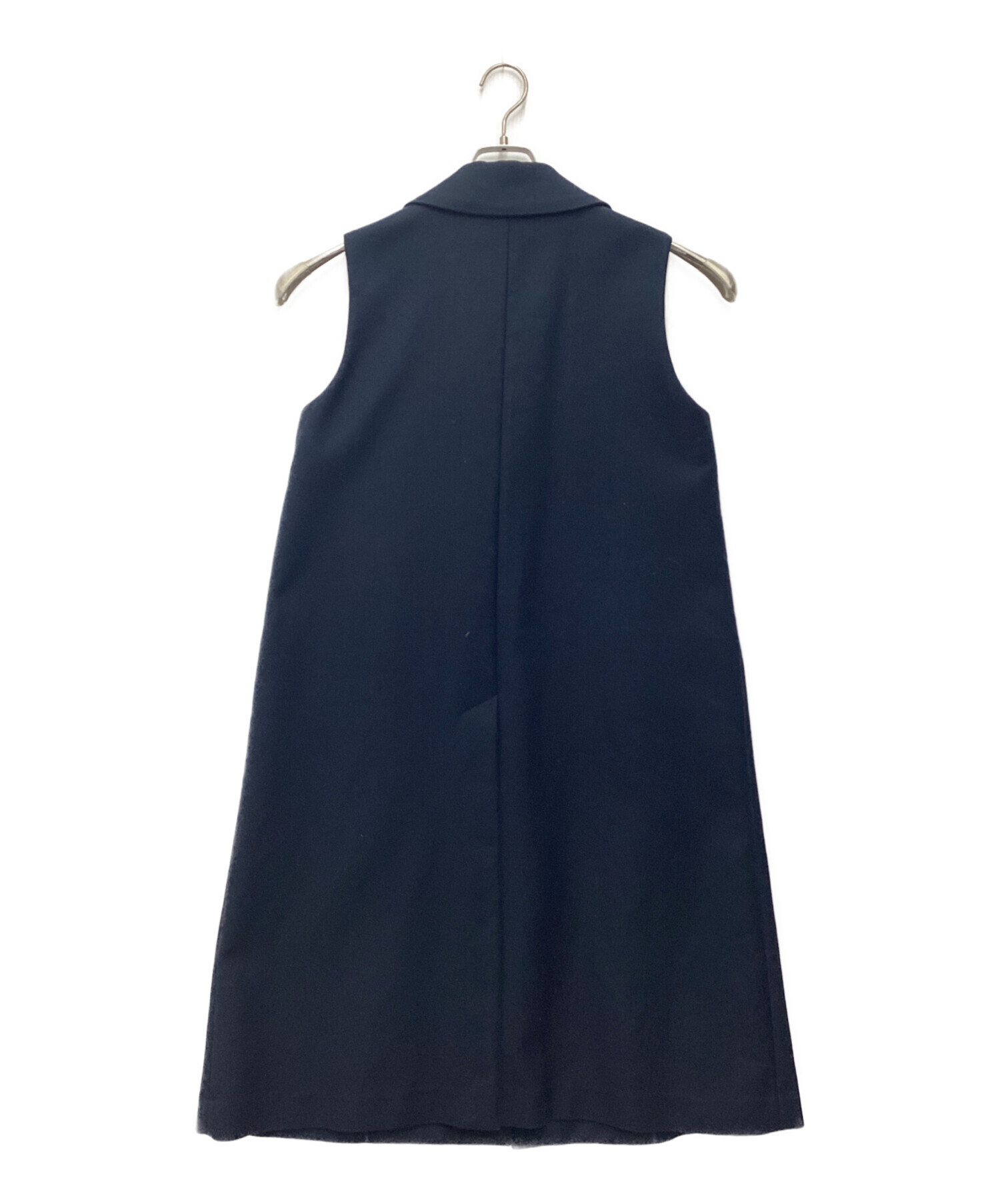 ENFOLD ネイビー ベスト 38 中古・古着通販】ENFOLD (エンフォルド) ロングジレベスト ネイビー