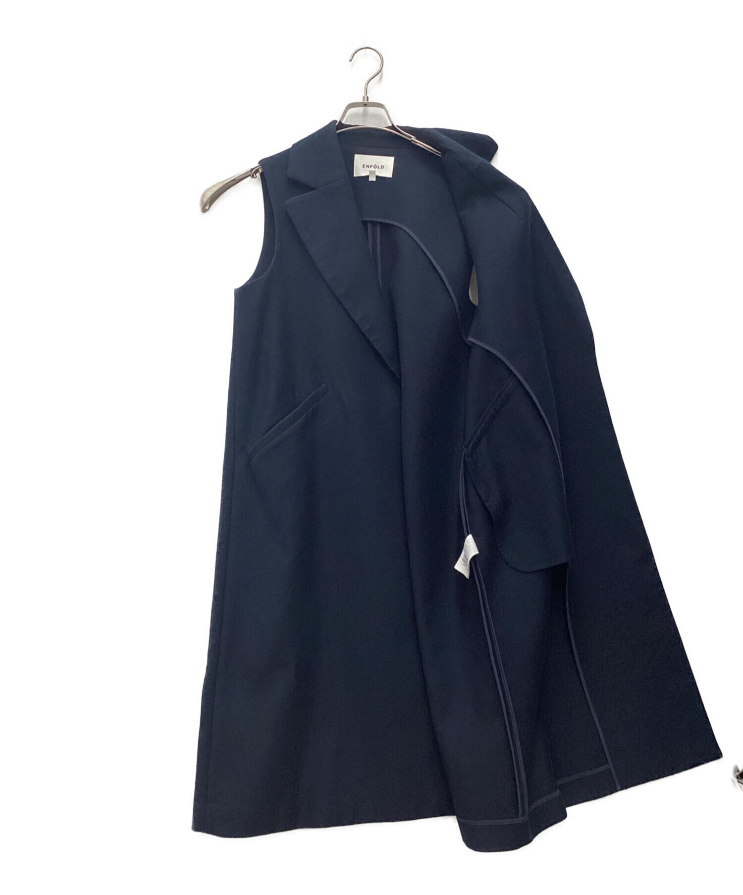 中古・古着通販】ENFOLD (エンフォルド) ロングジレベスト ネイビー