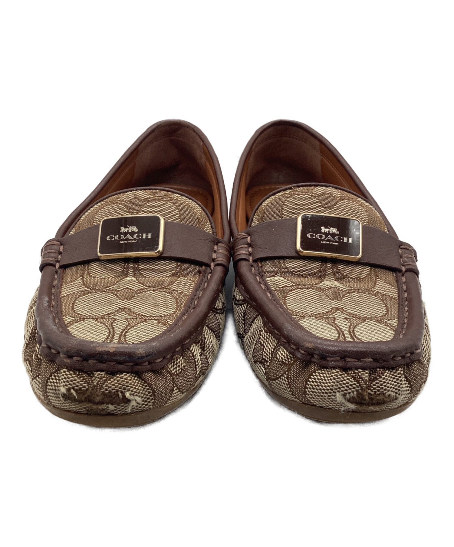 中古・古着通販】COACH (コーチ) シグネチャーローファー ブラウン