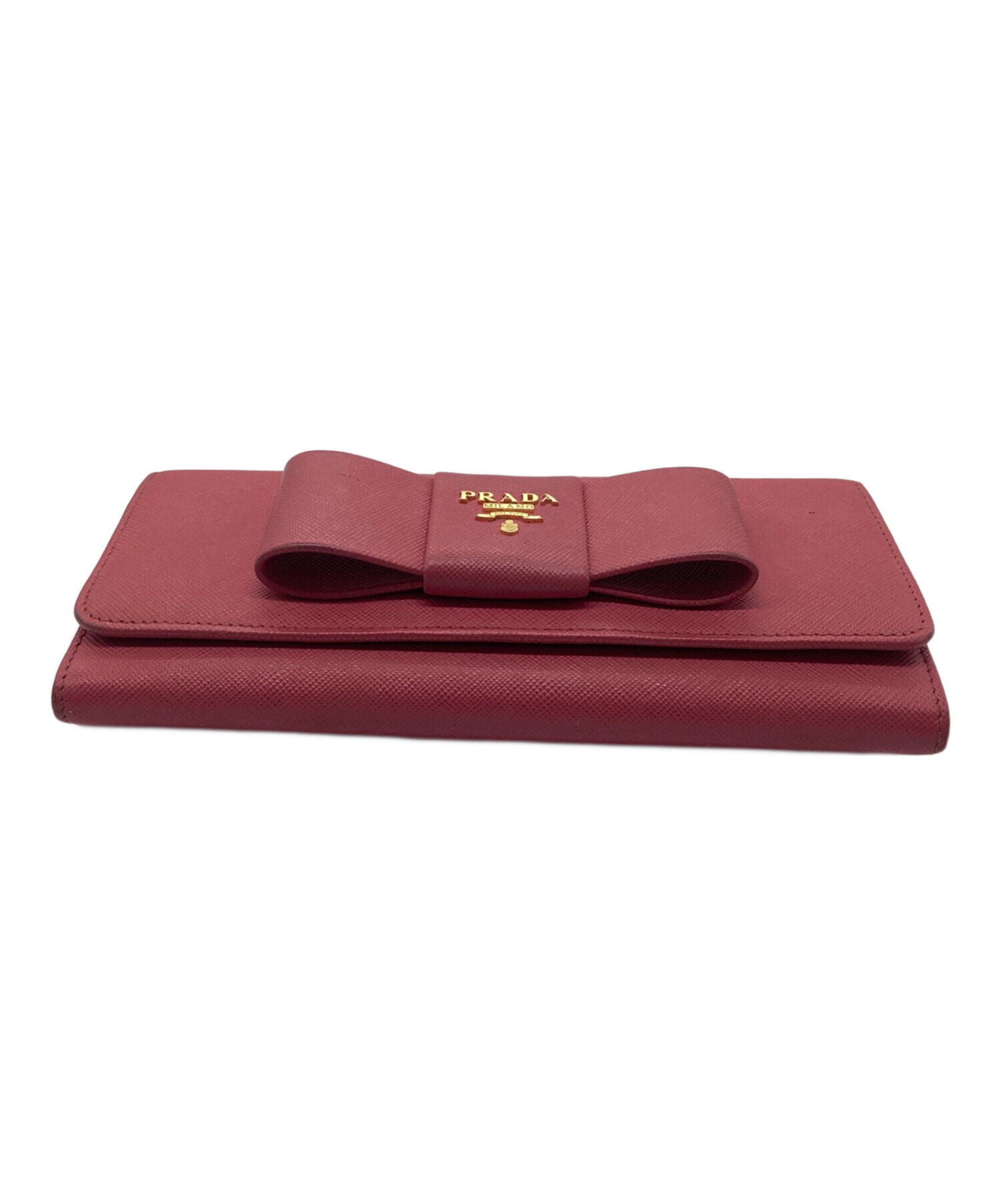PRADA 長財布 ピンク レッド 中古・古着通販】PRADA (プラダ) 長財布 ピンク｜ブランド・古着通販
