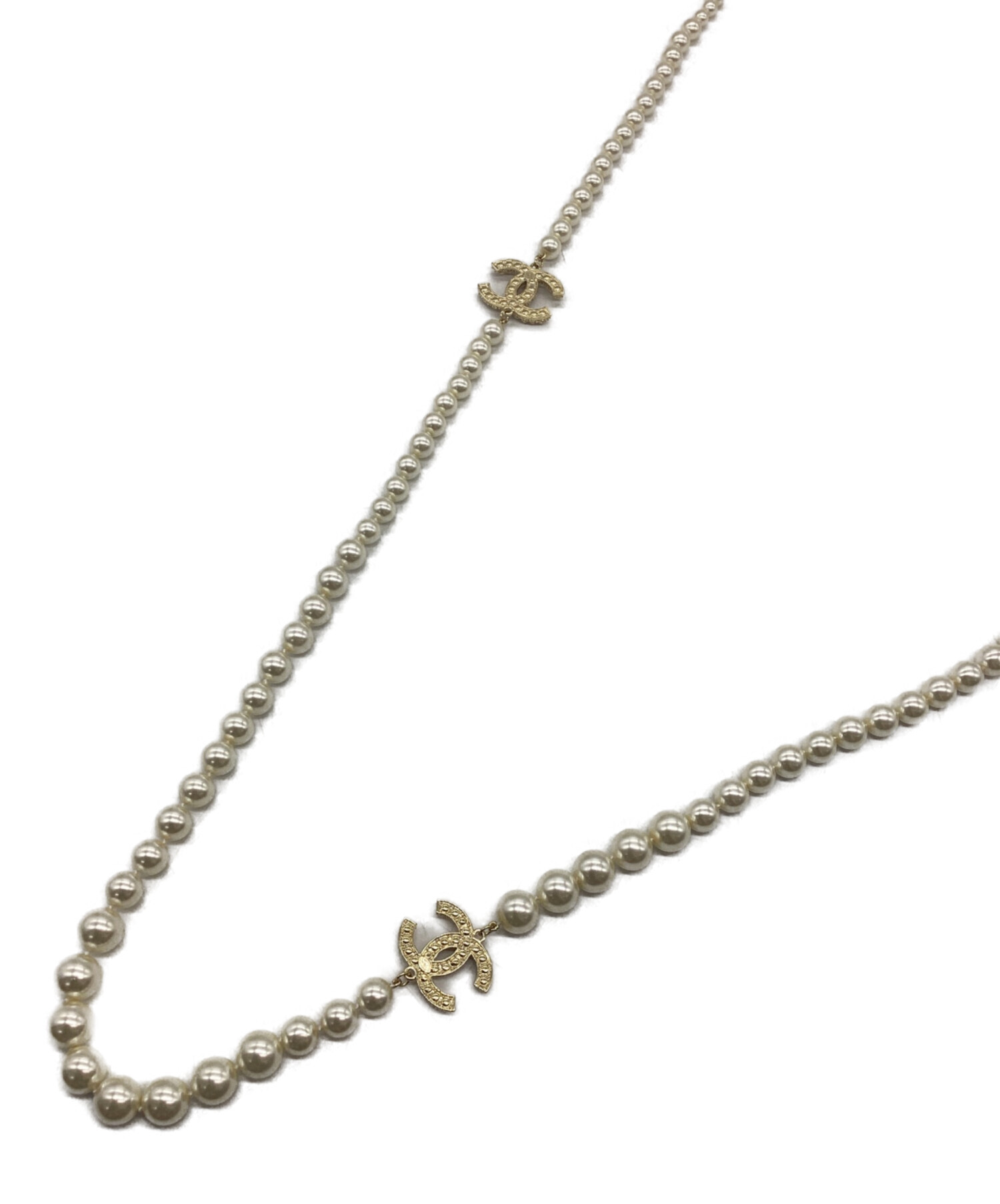 中古・古着通販】CHANEL (シャネル) パールロングネックレス 100周年