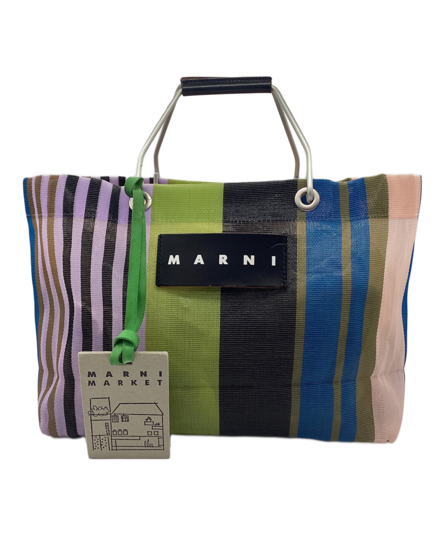 中古・古着通販】MARNI (マルニ) トートバッグ ストライプバッグ ミニ