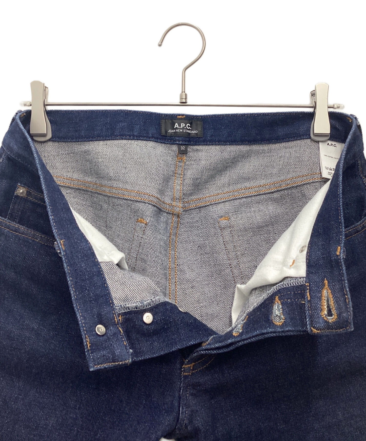 A.P.C. ストレートデニムパンツ サイズ32 フェードネイビー系 中古・古着通販】A.P.C. (アーペーセー) デニムパンツ NEW STANDARD