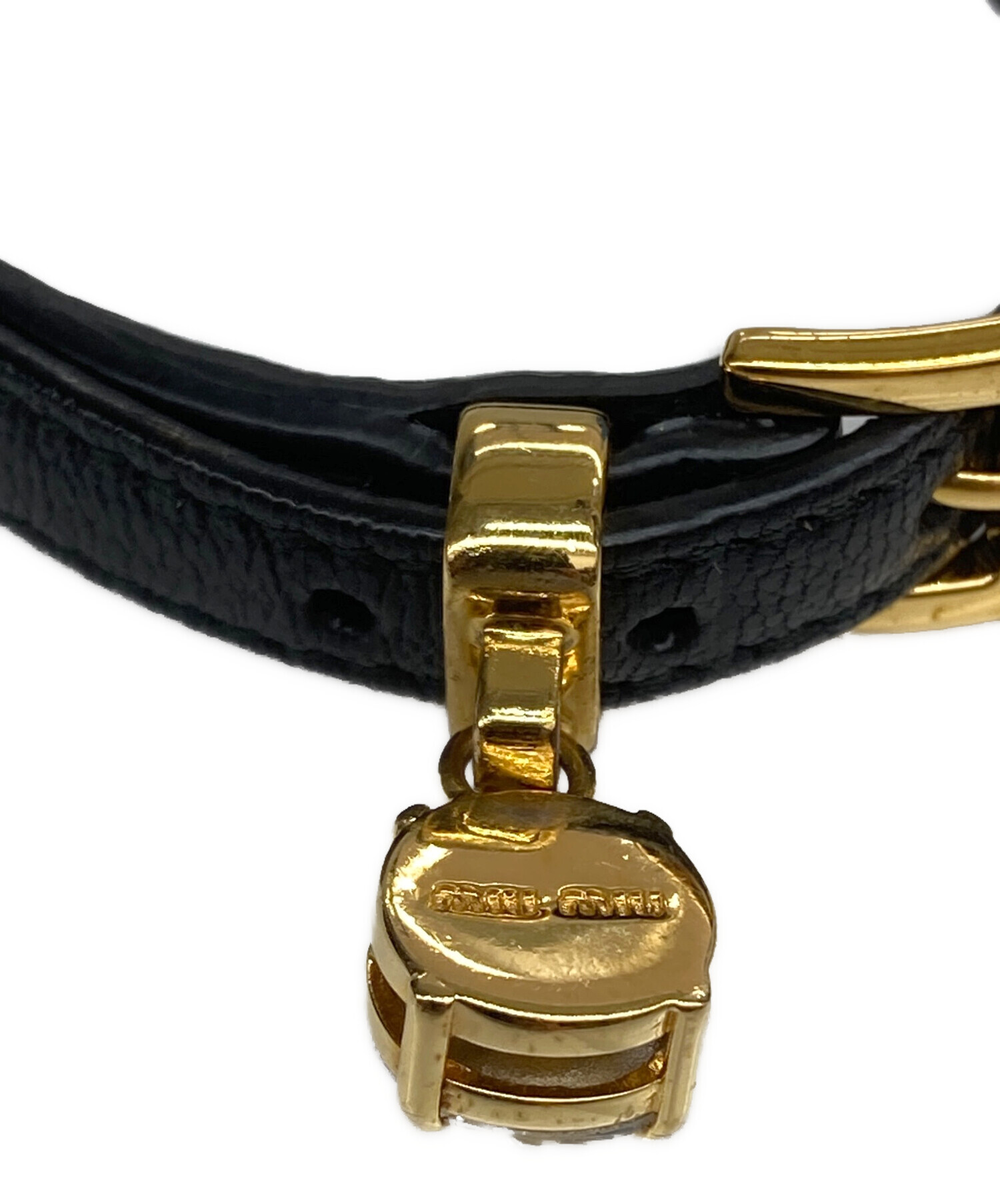 中古・古着通販】MIU MIU (ミュウミュウ) マドラスレザーブレスレット