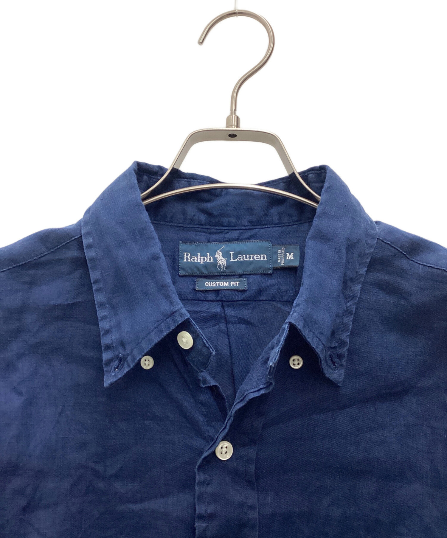 【週末セール】90s 紺タグ Polo Ralph Lauren リネン・シャツ 中古・古着通販】POLO RALPH LAUREN (ポロ・ラルフローレン) CUSTOM