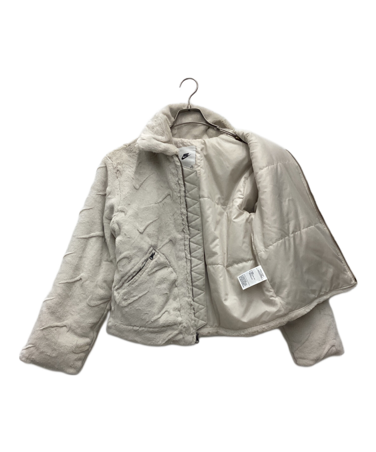 Nike ファージャケット 中古・古着通販】NIKE (ナイキ) フェイクファージャケット ホワイト