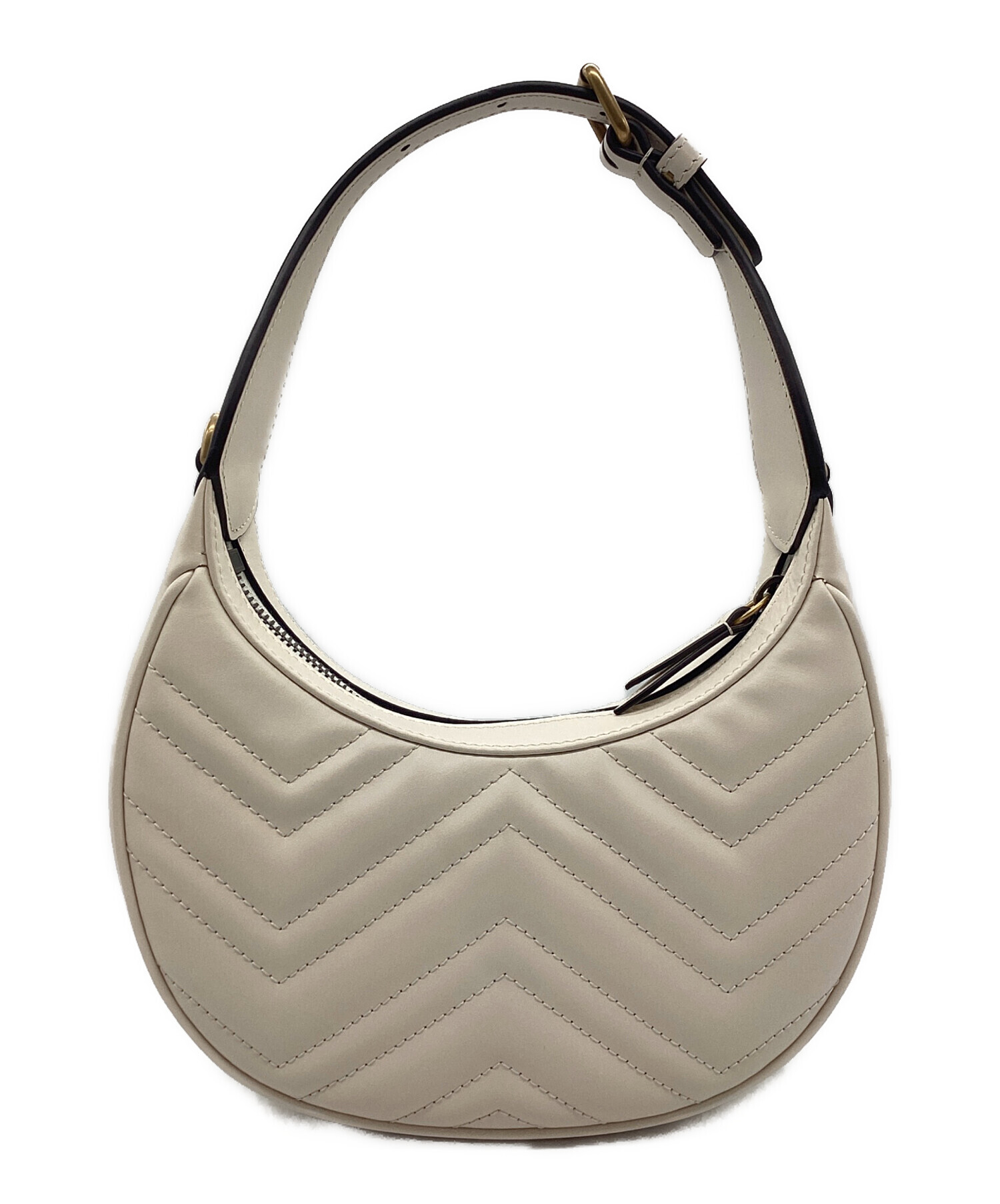 グッチ ハンドバッグ GGキャンバス ハーフムーン 中古・古着通販】GUCCI (グッチ) ハーフムーンバッグ GGマーモント