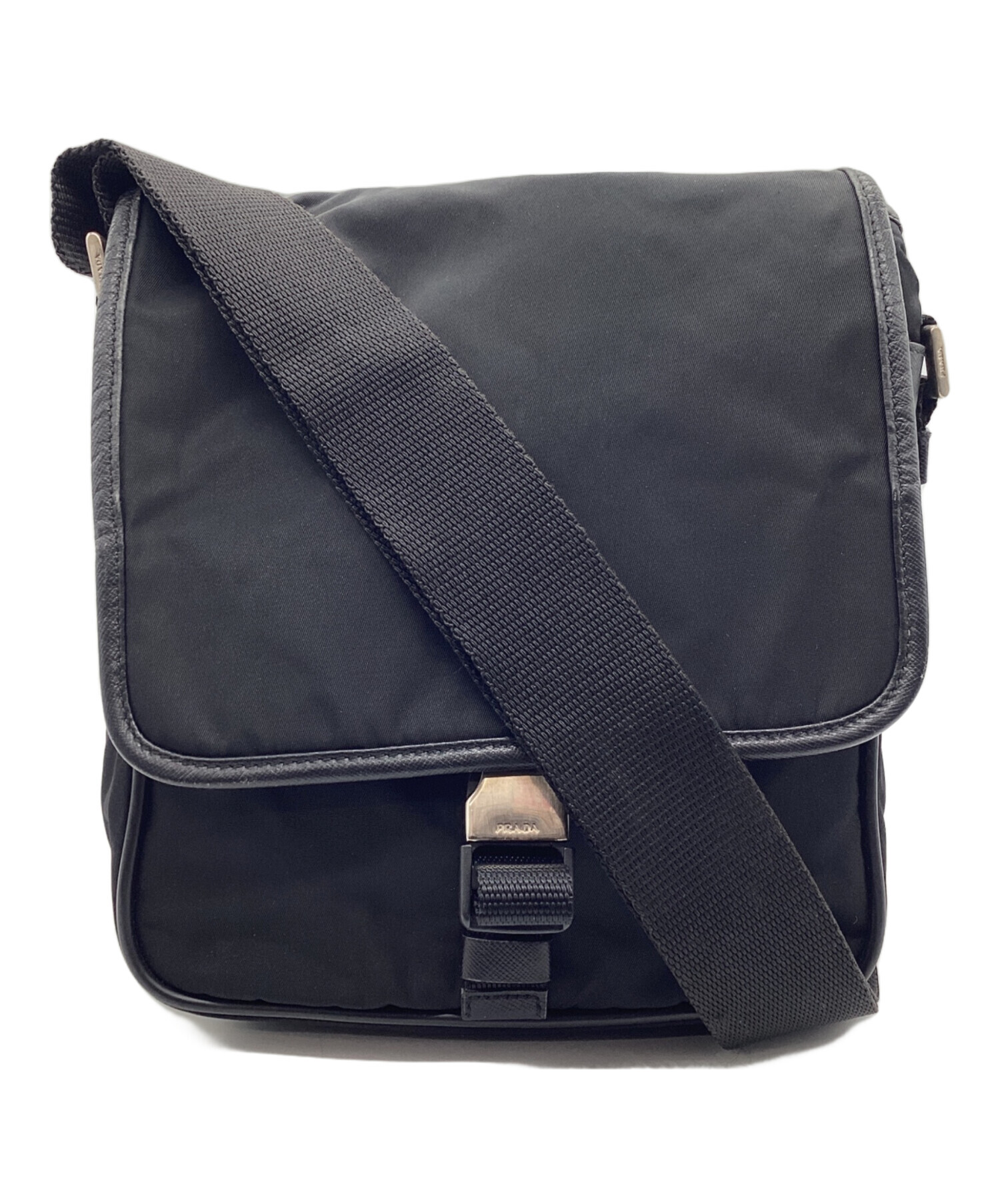中古・古着通販】PRADA (プラダ) ナイロンショルダーバッグ ブラック