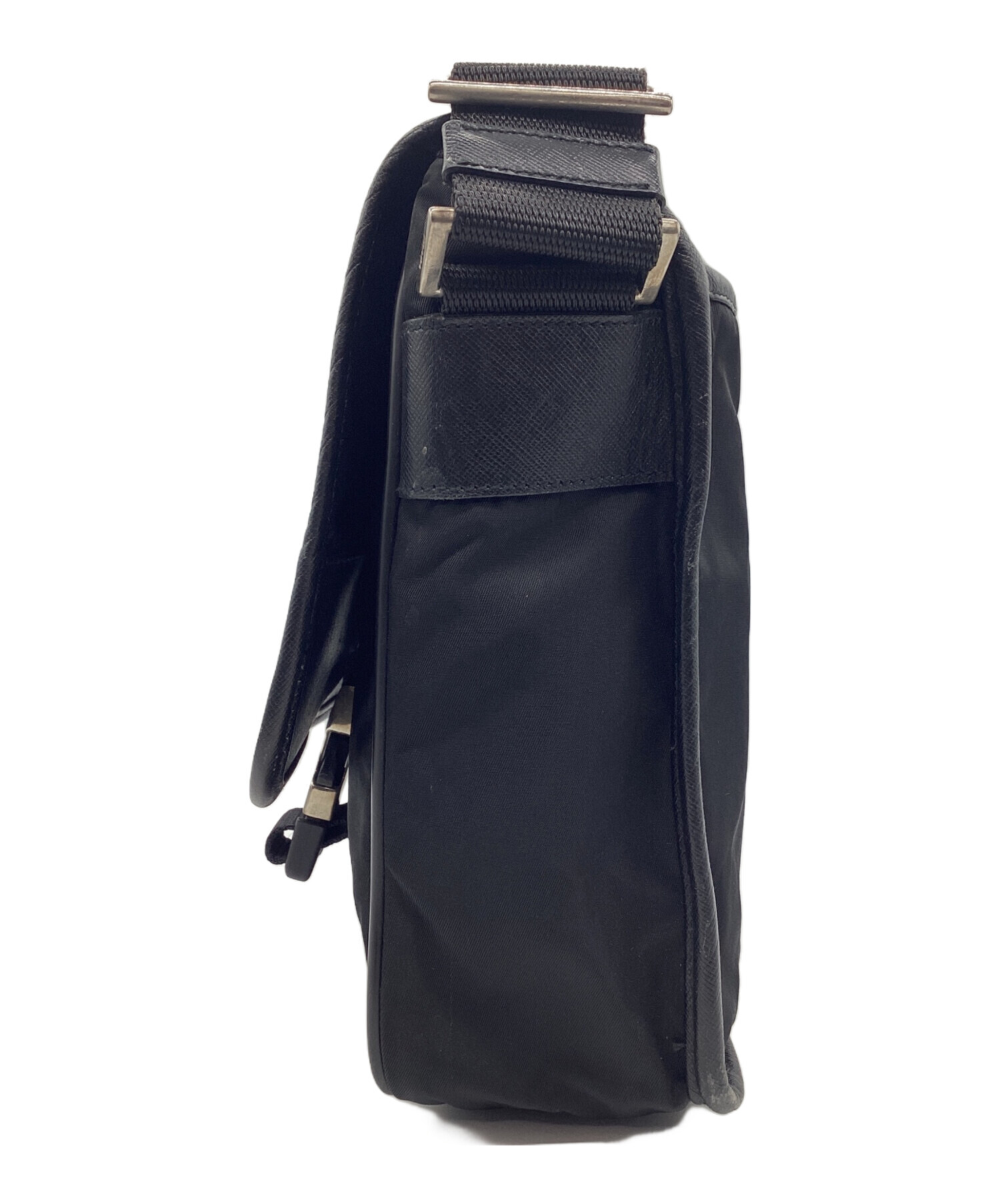 中古・古着通販】PRADA (プラダ) ナイロンショルダーバッグ ブラック